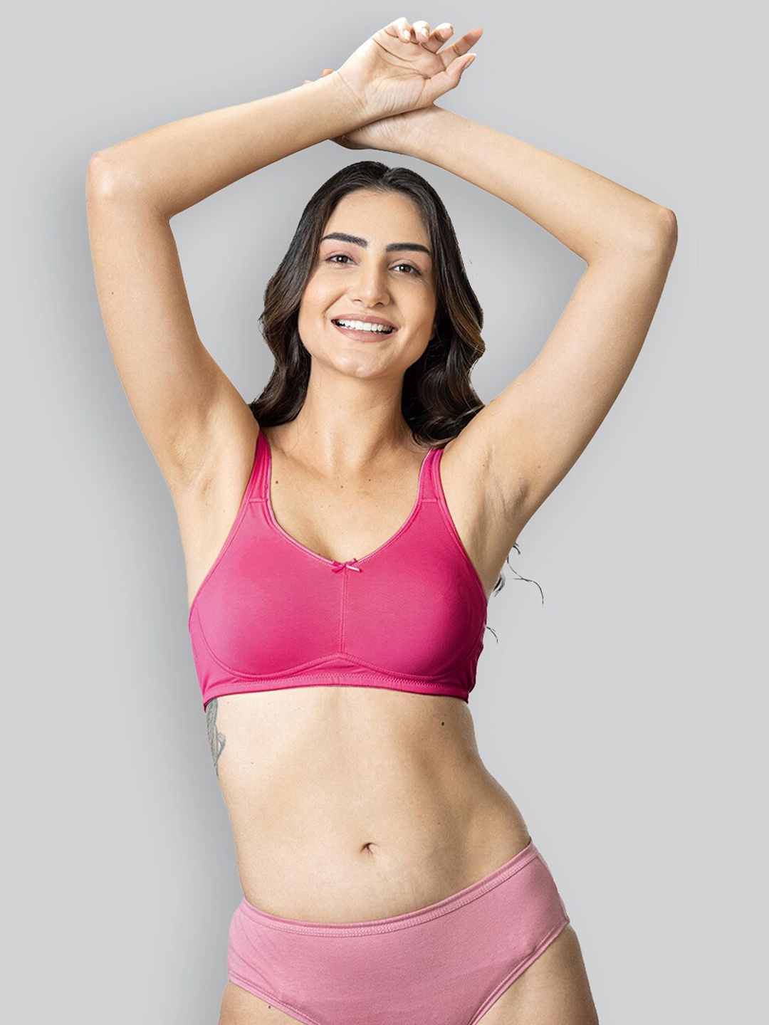 

LYRA Cotton Spandex Full Coverage Secret Support Bra, Fuchsia