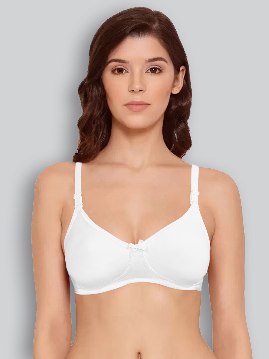 

LYRA White Combed Cotton Rich Full Coverage Spacer Bra
