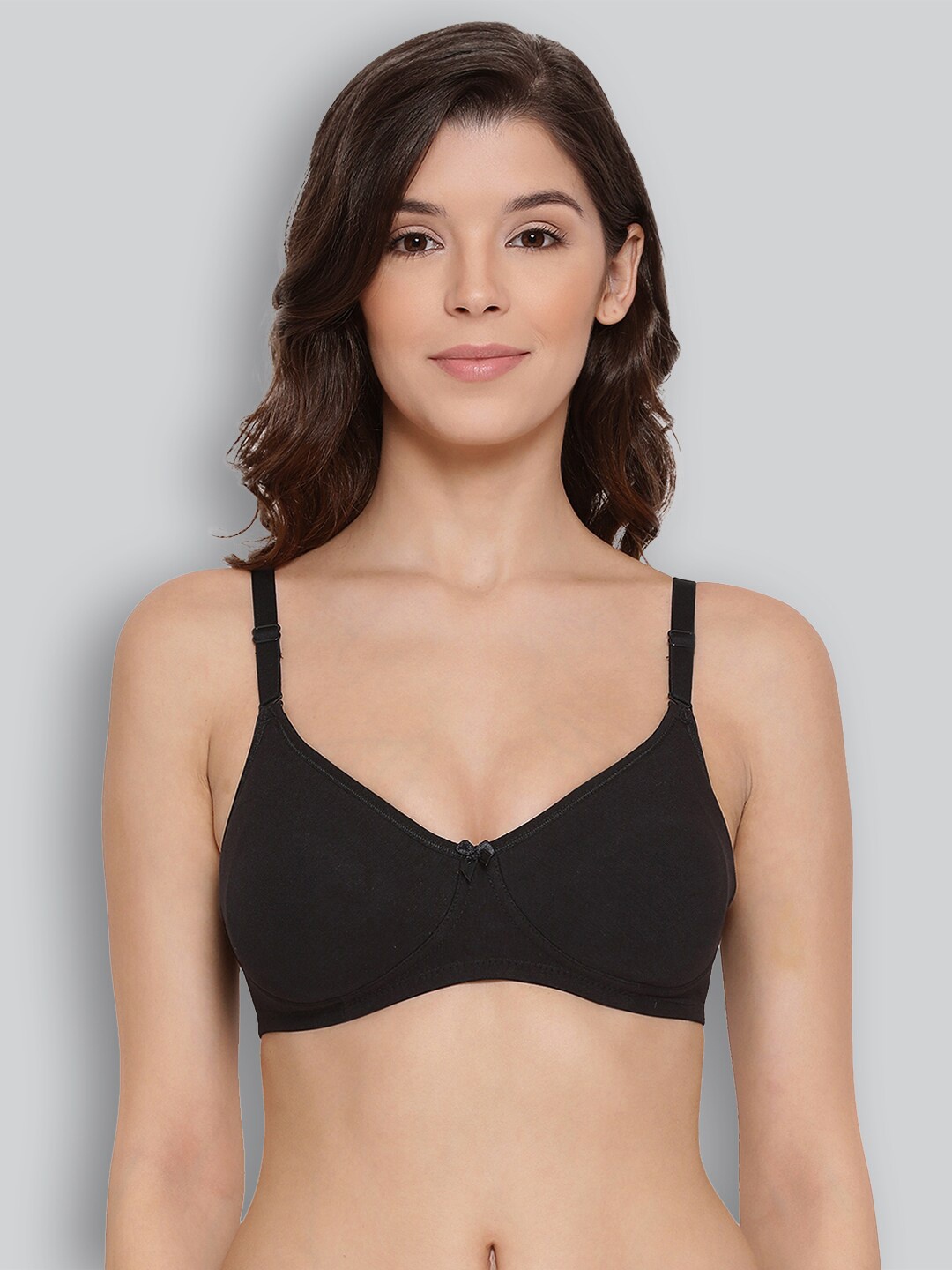 

LYRA Combed Cotton Rich Full Coverage Spacer Bra, Black