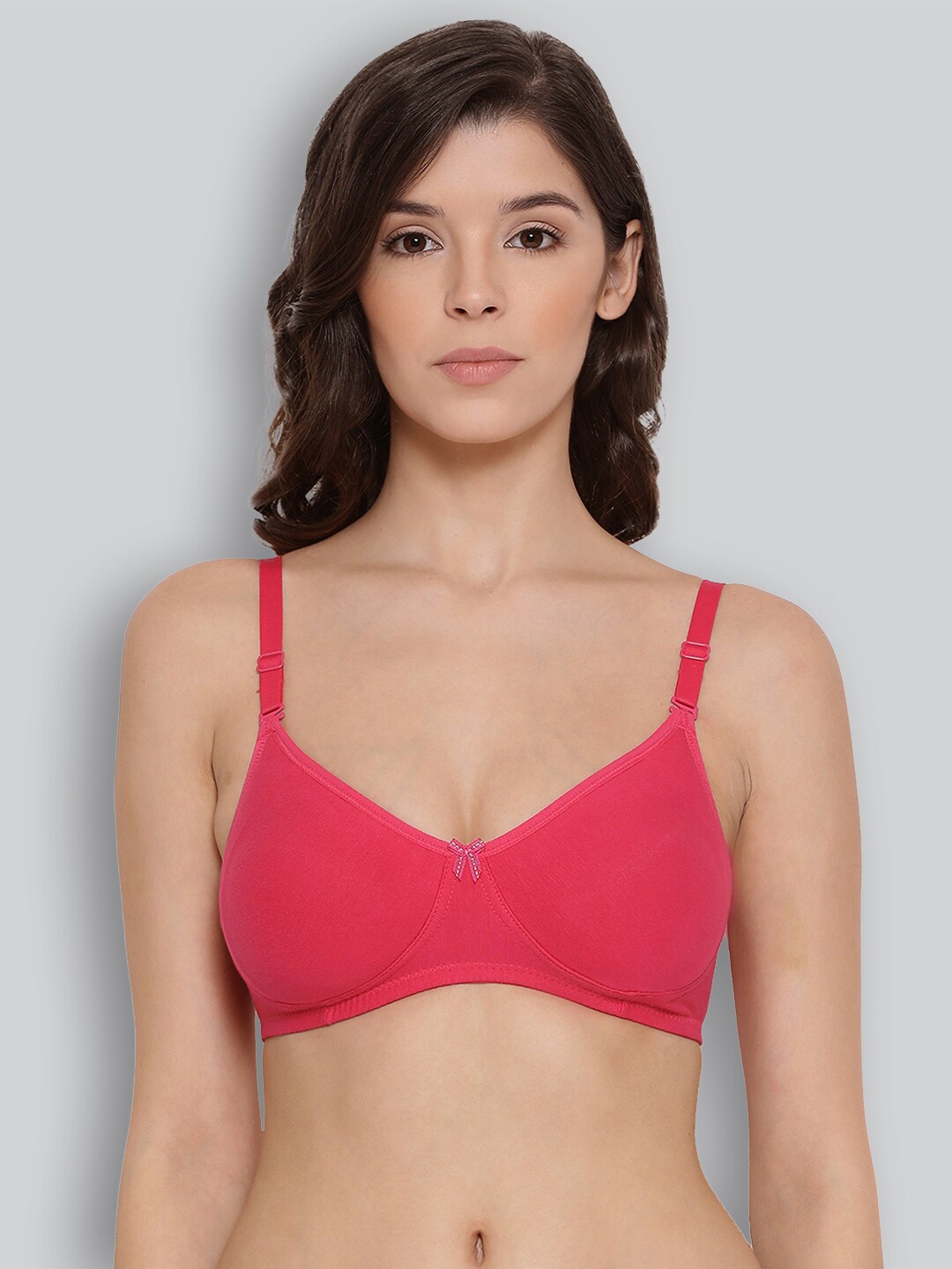 

LYRA Combed Cotton Rich Full Coverage Spacer Bra, Fuchsia