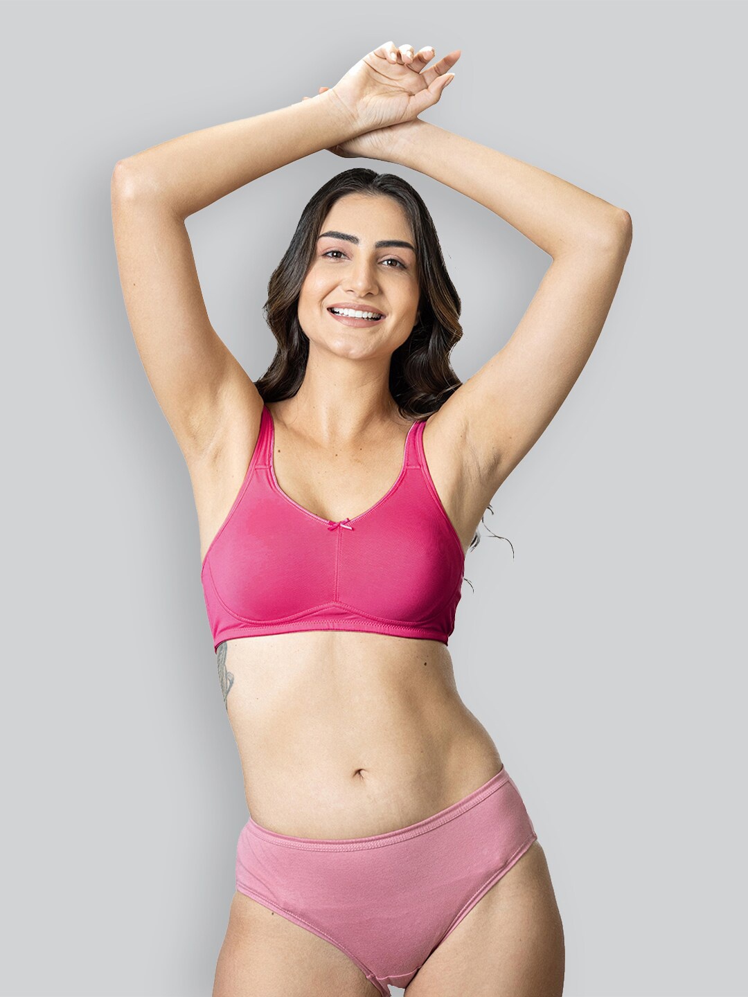 

LYRA Cotton Spandex Full Coverage Secret Support Bra, Fuchsia