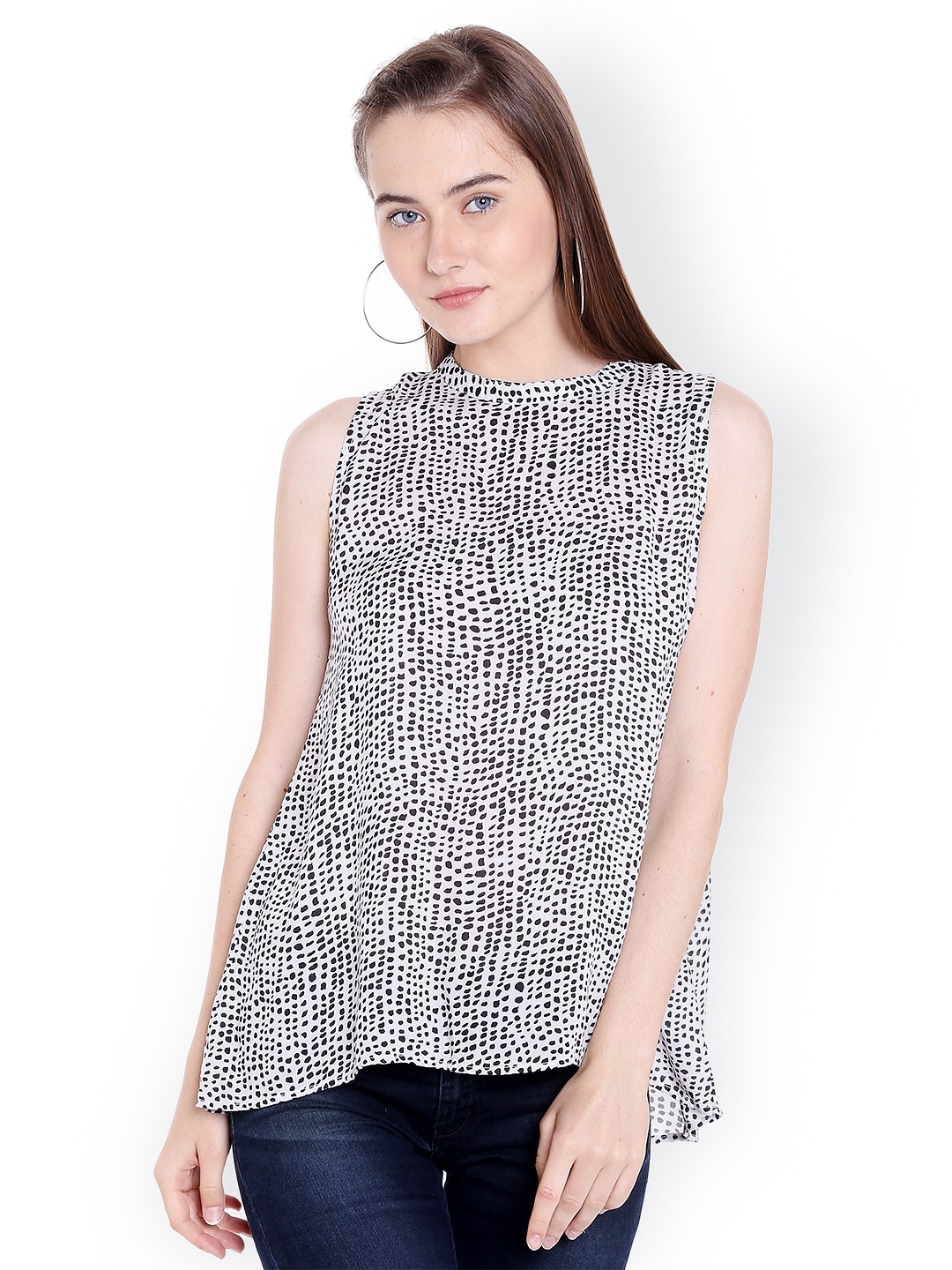 

SPYKAR Women Black Printed A-Line Top