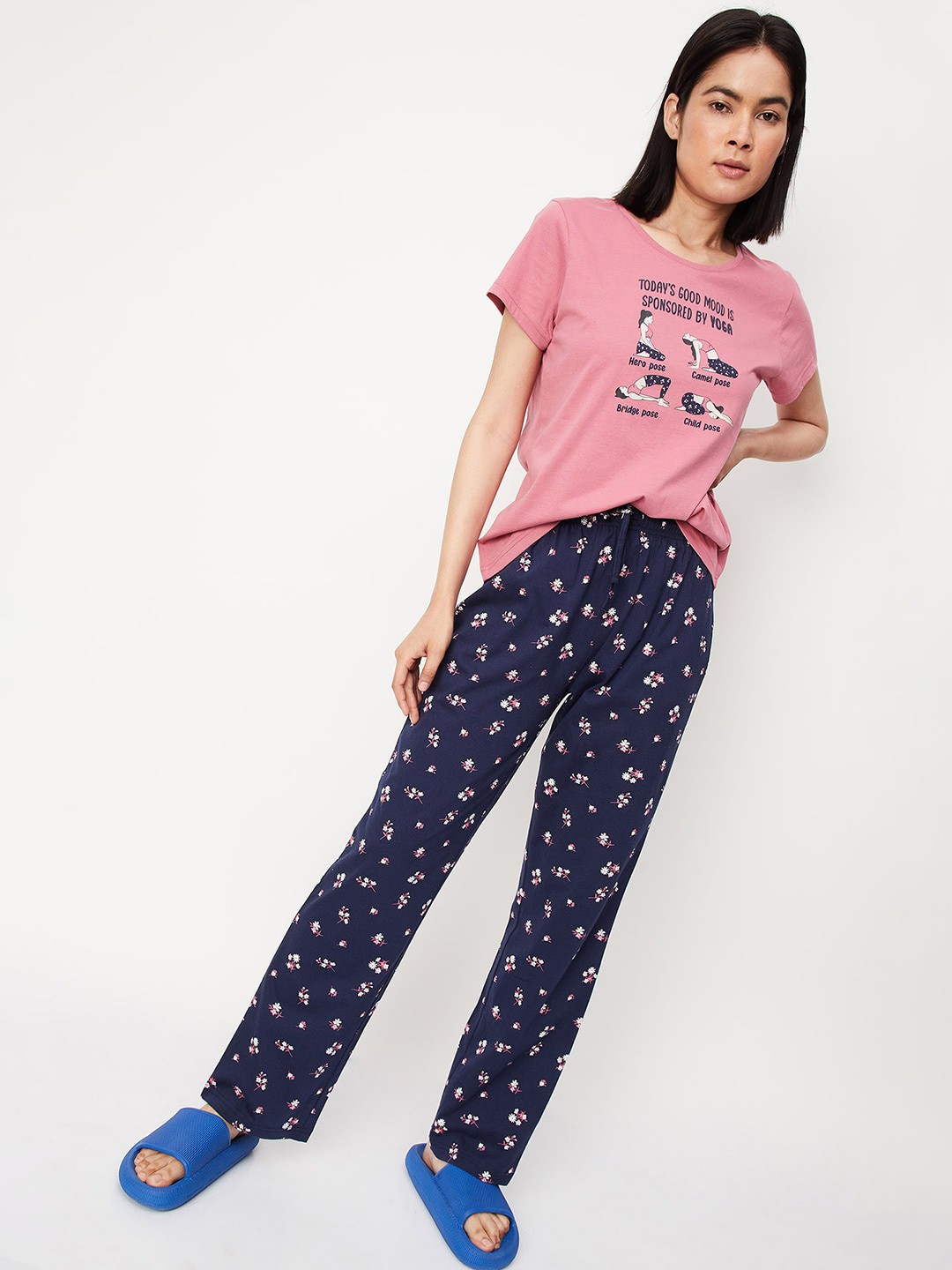 

max Women Printed PJ Set, Coral