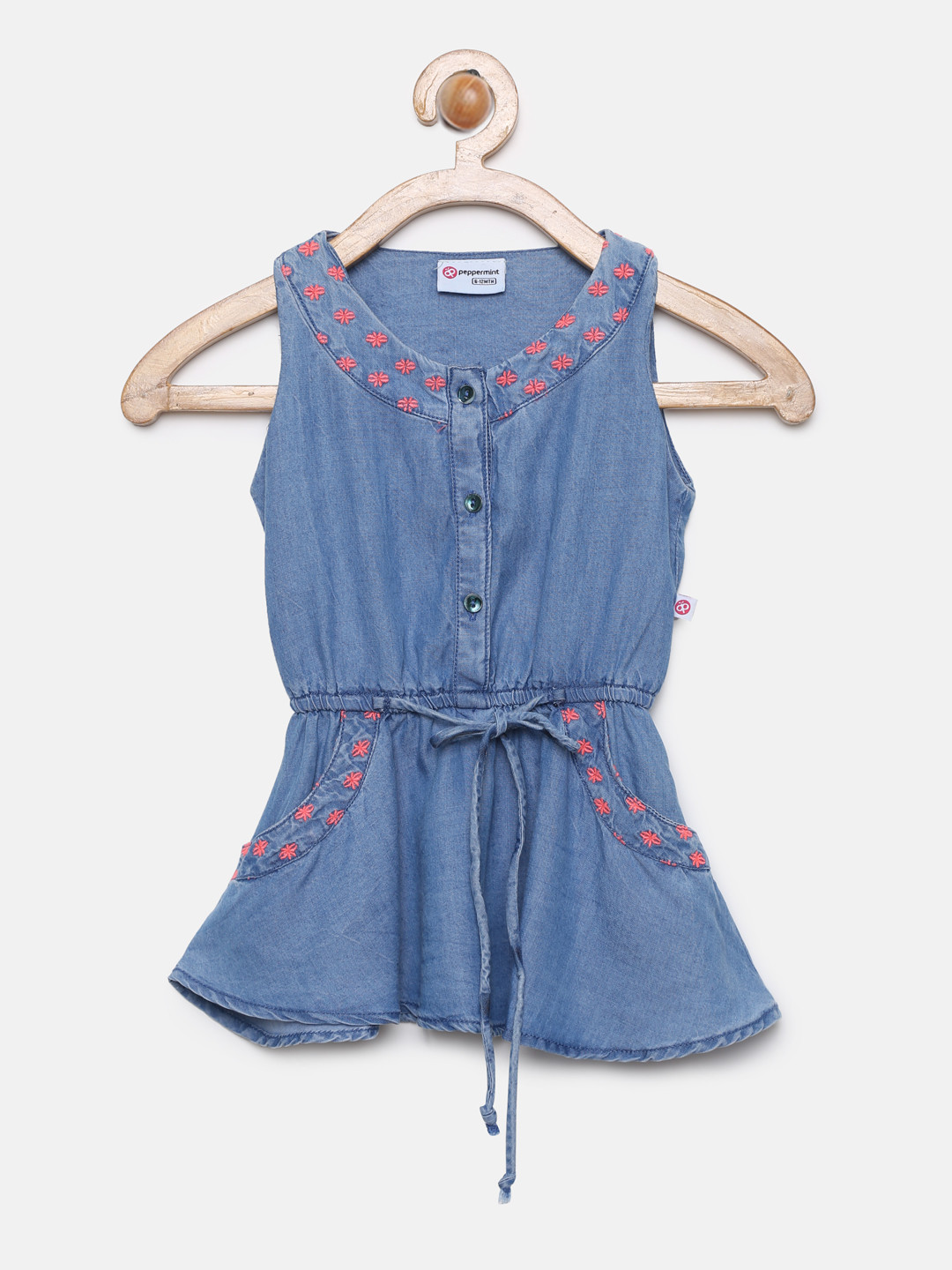 

Peppermint Girls Blue Dyed Fit and Flare Dress