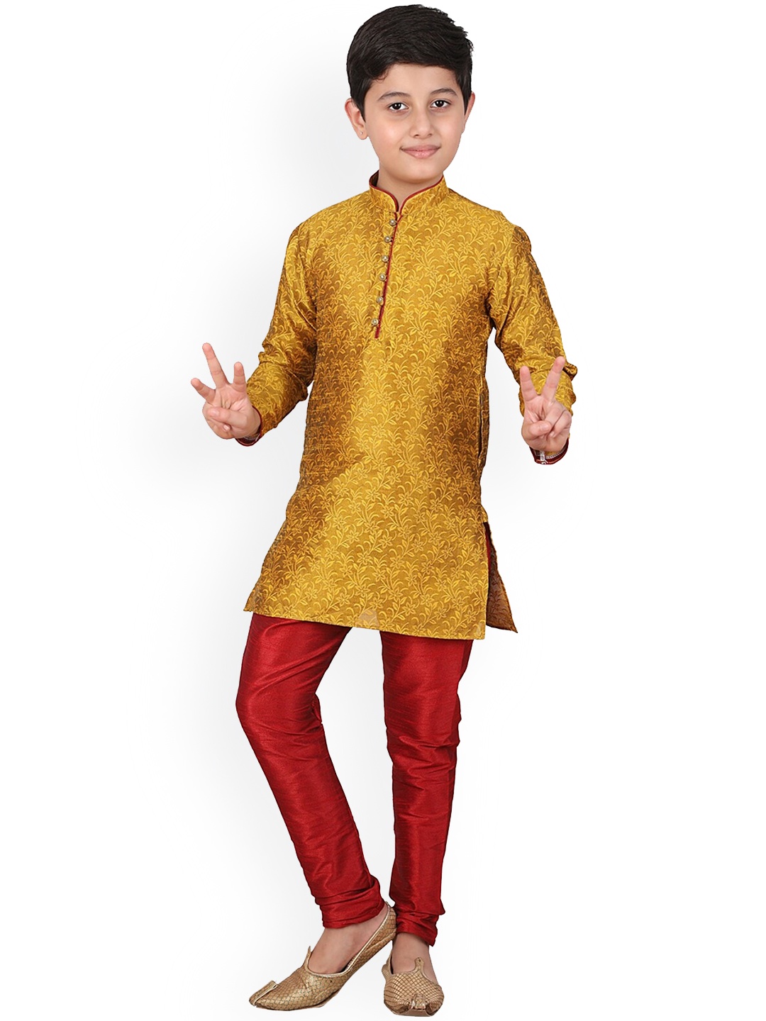 

Pro-Ethic STYLE DEVELOPER Boys Mustard Yellow Kurta with Pyjamas