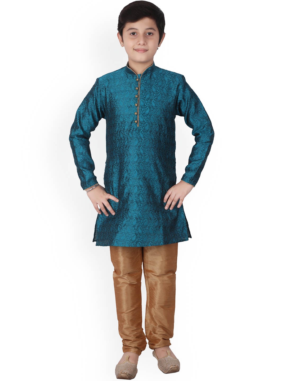 

Pro-Ethic STYLE DEVELOPER Boys Green Paisley Kurta with Pyjamas