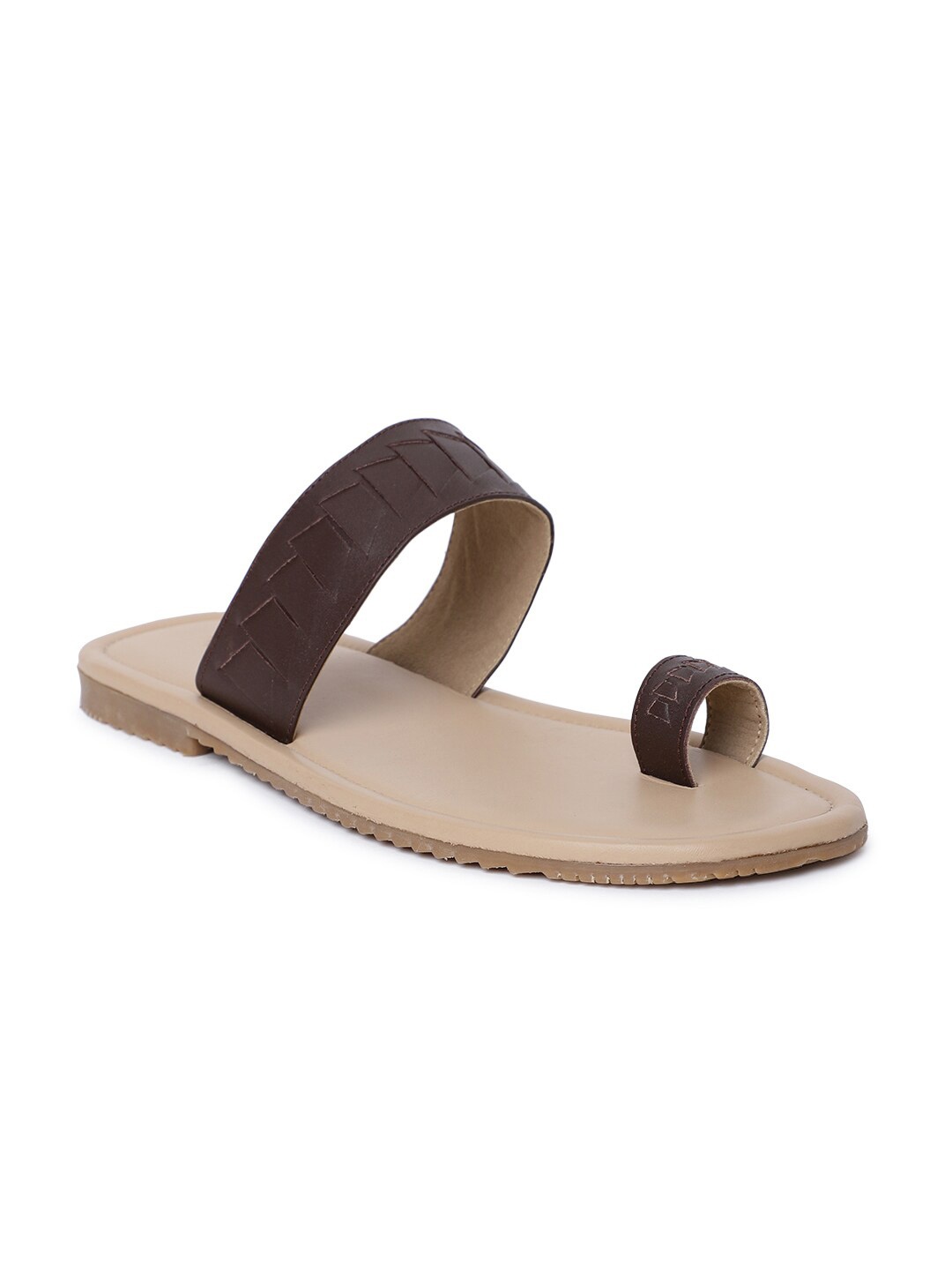 

Fabindia Men Leather Cutwork Comfort Sandals, Brown