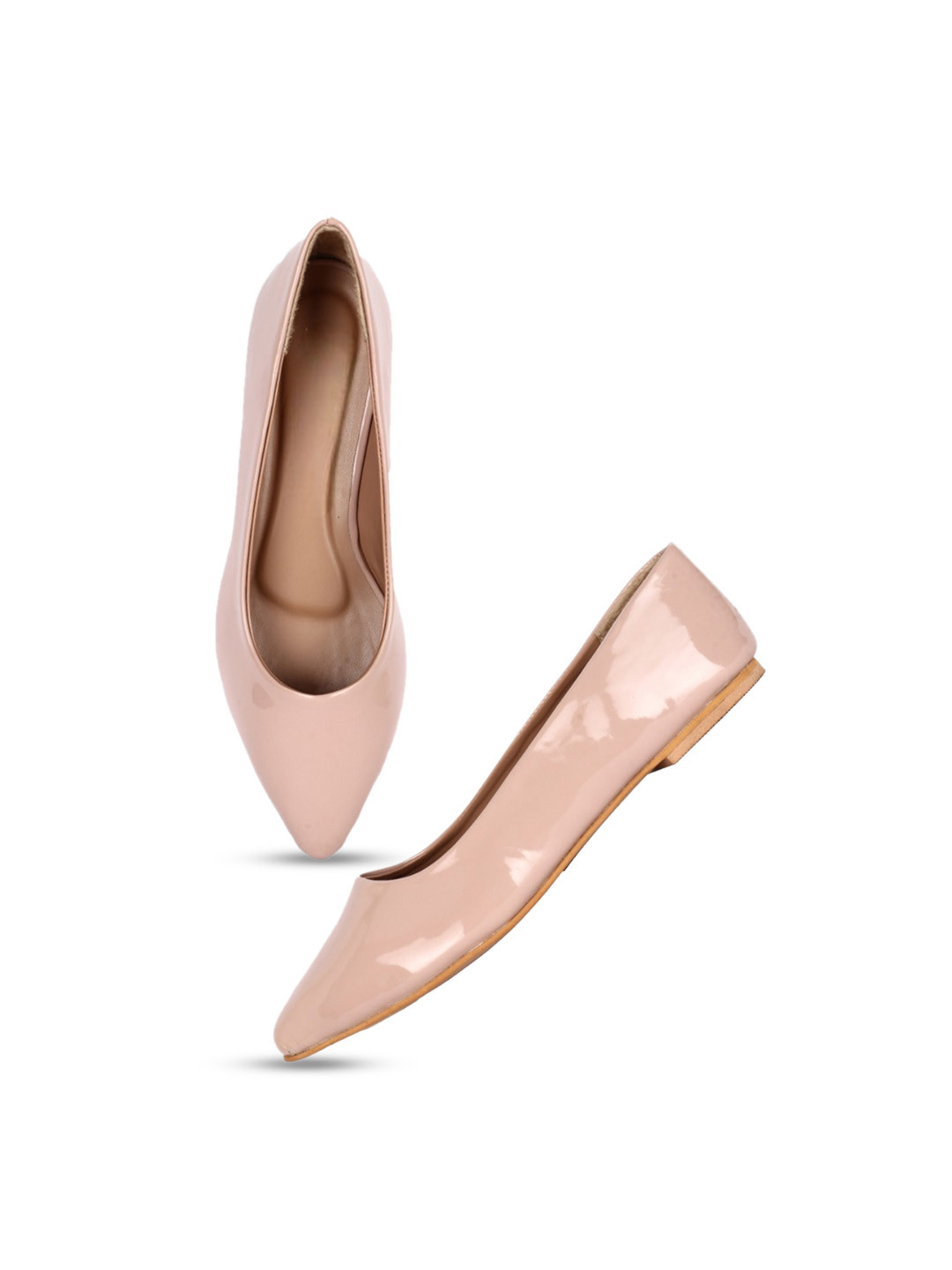 

DressBerry Women Pointed Toe Ballerinas, Nude