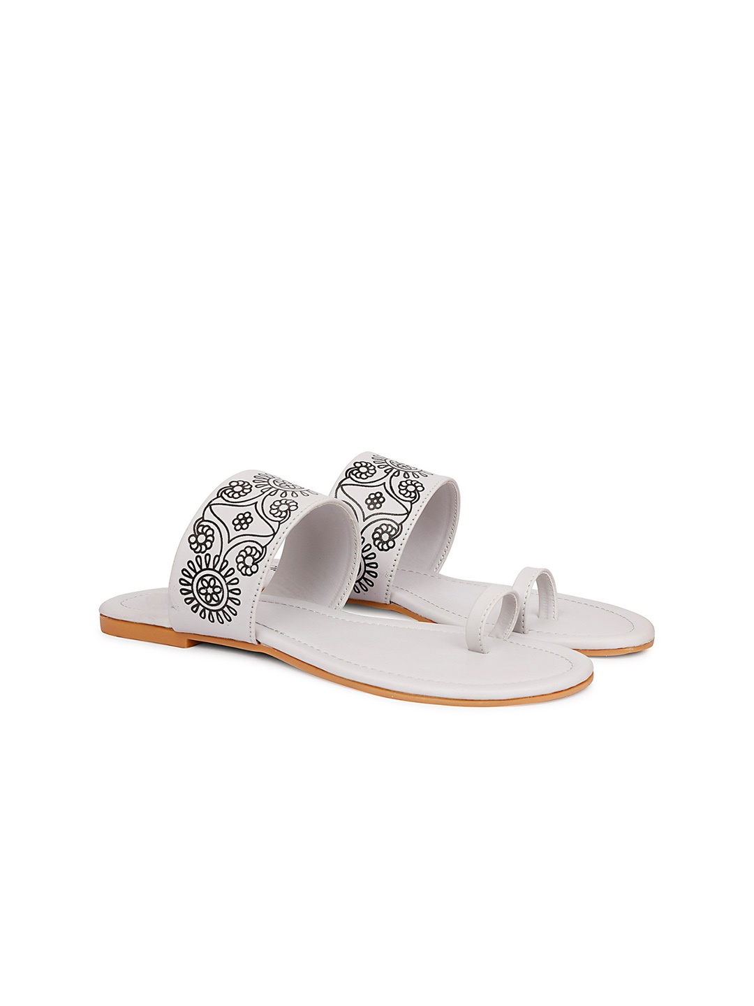 

DressBerry Printed One Toe Flats, Grey