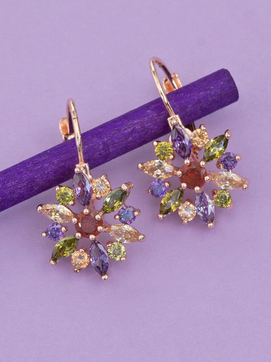 

Peora Multicoloured Floral Drop Earrings, Multi