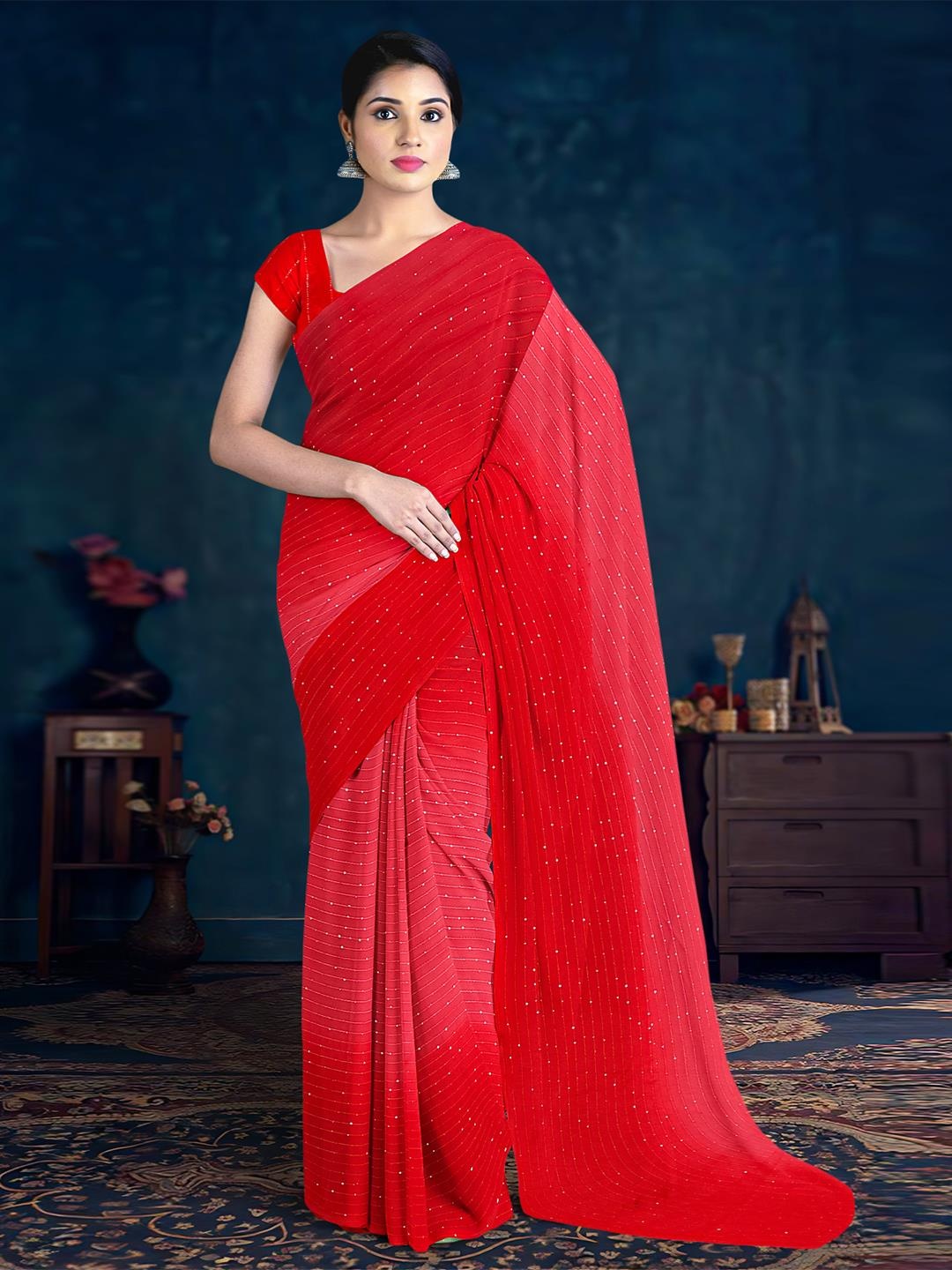 

Kalamandir Embellished Saree, Pink