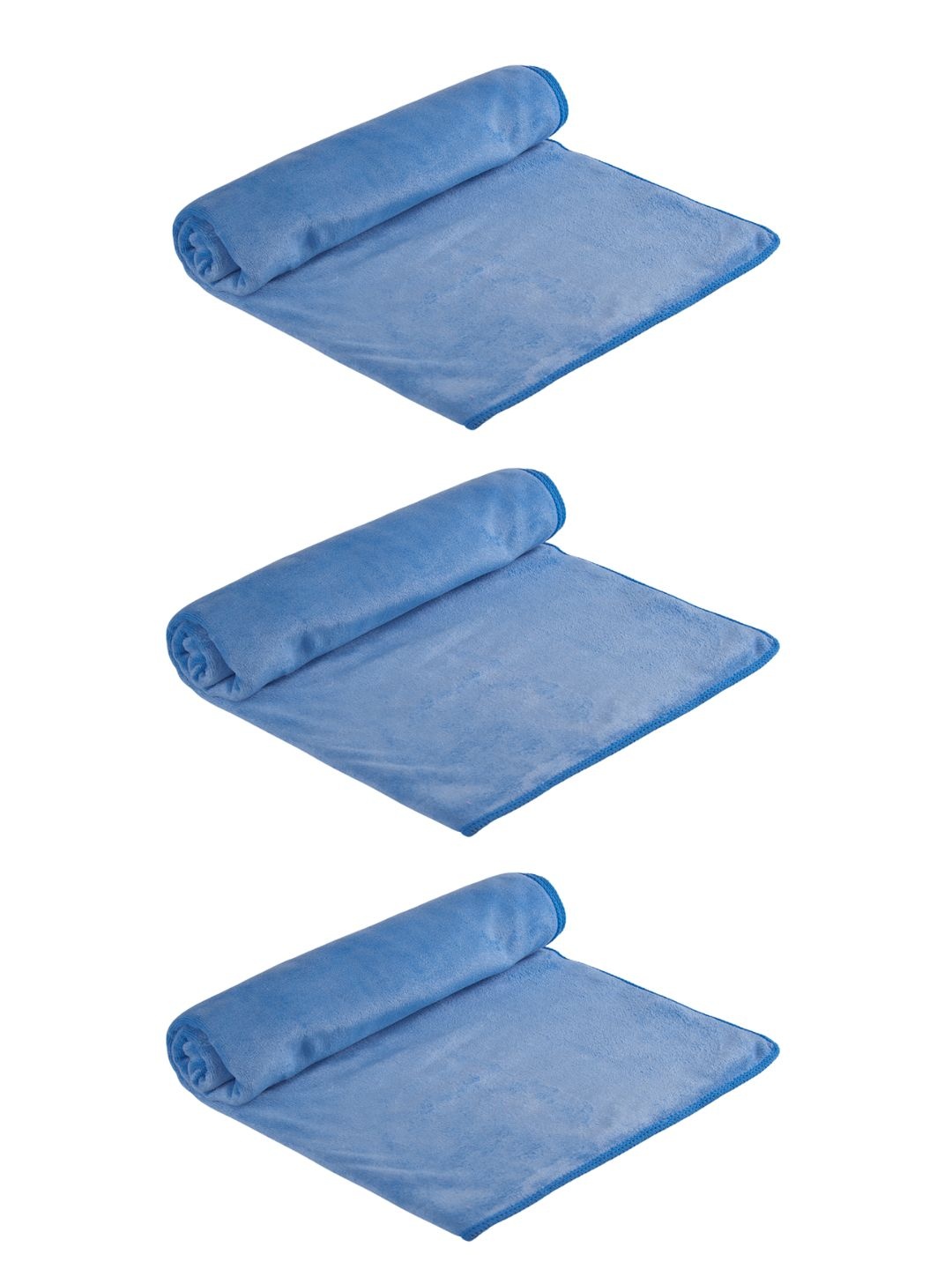 

Black gold Premium Blue 3 Pieces 400 GSM Microfiber Bath Towels