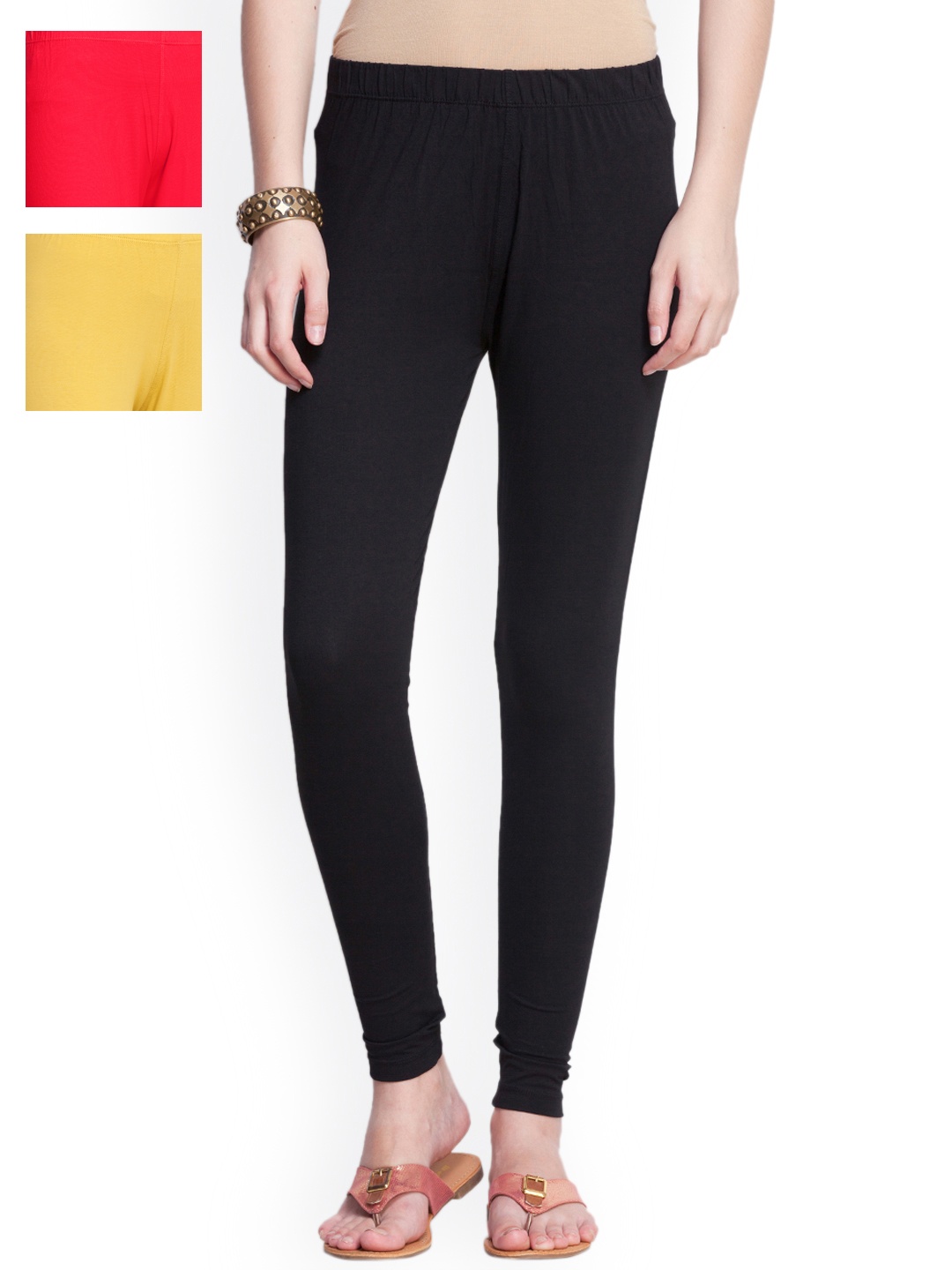 

Dollar Missy Pack of 3 Ankle-Length Leggings, Black