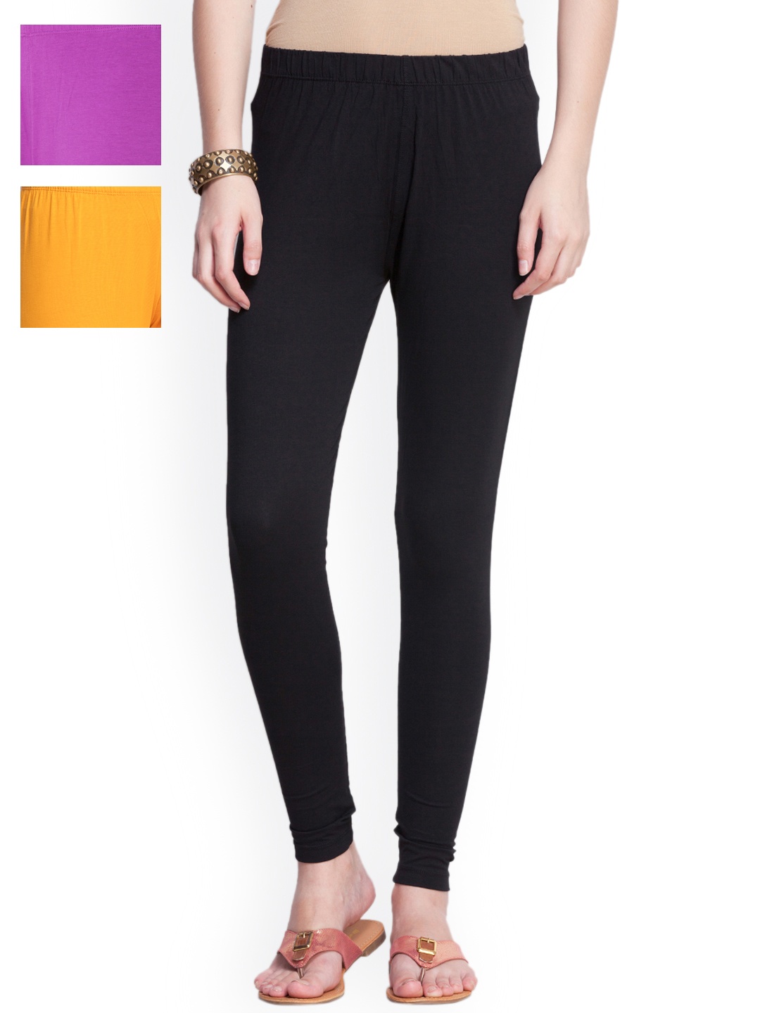 

Dollar Missy Pack of 3 Ankle-Length Leggings, Black