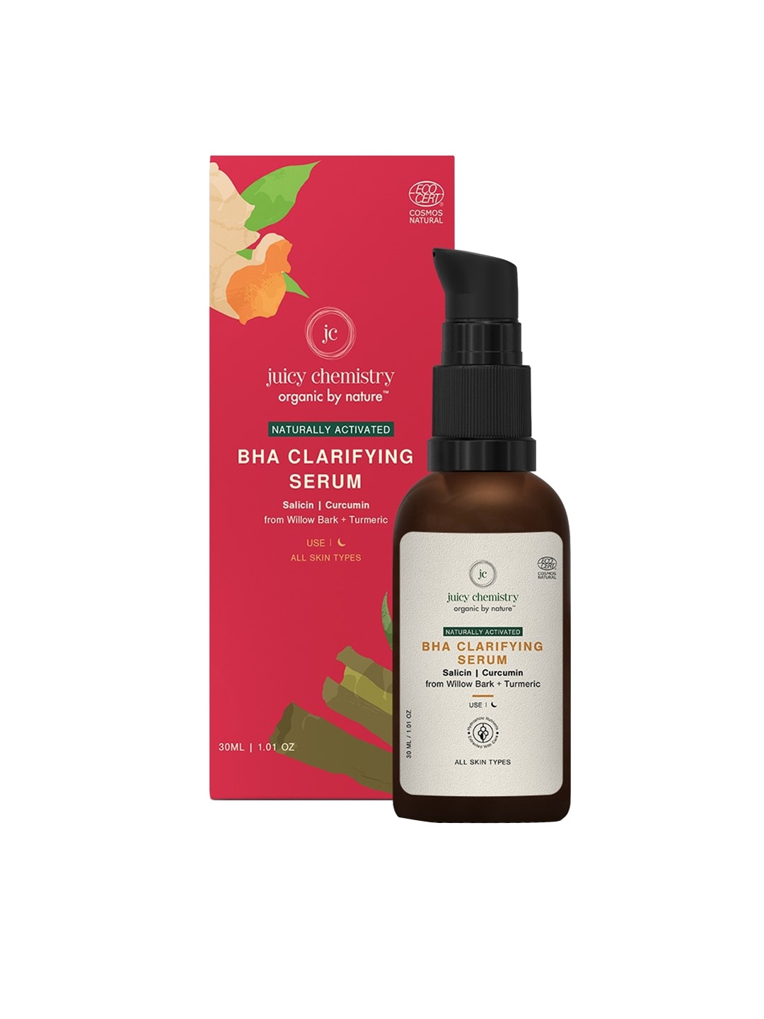 

Juicy Chemistry Naturally Activated BHA Clarifying Serum-30ml, Black