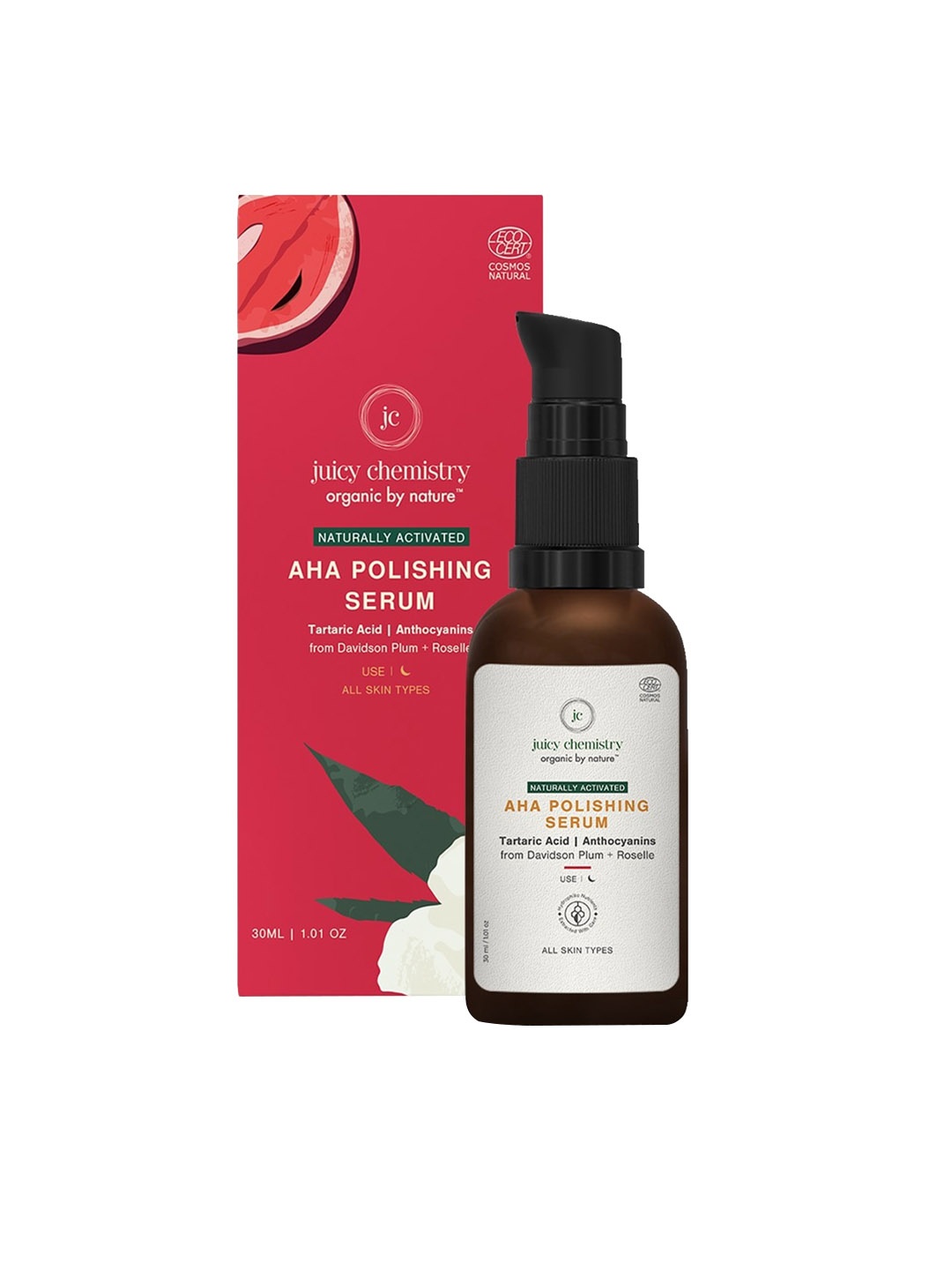

Juicy Chemistry AHA Polishing Serum with Tartaric Acid & Anthocyanins - 30 ml, Red