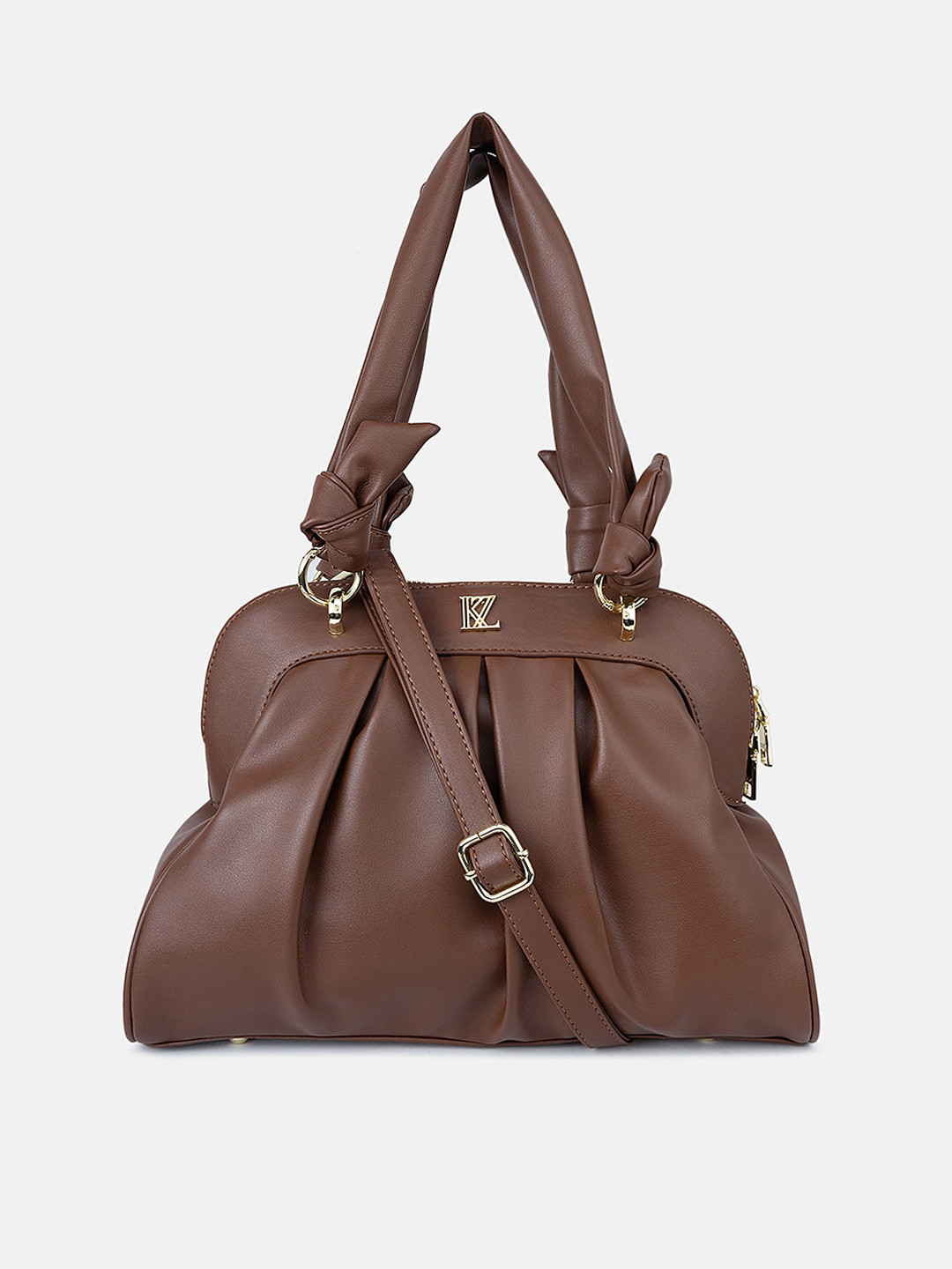 

Kazo PU Structured Shoulder Bag With Bow Detail, Brown