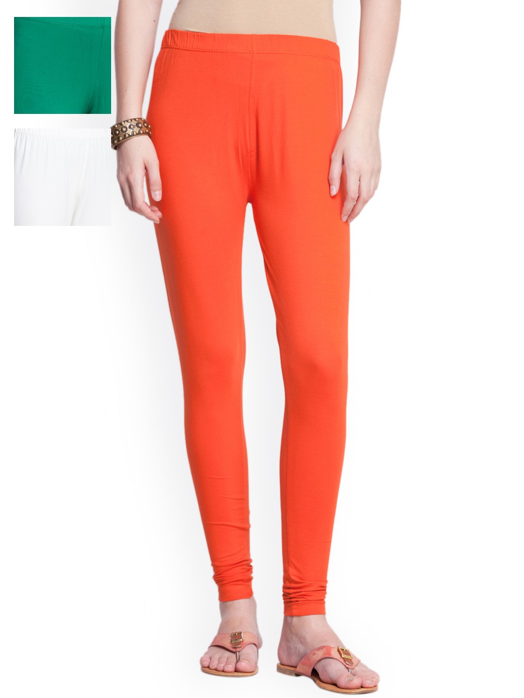 

Dollar Missy Pack of 3 Ankle-Length Leggings, Orange