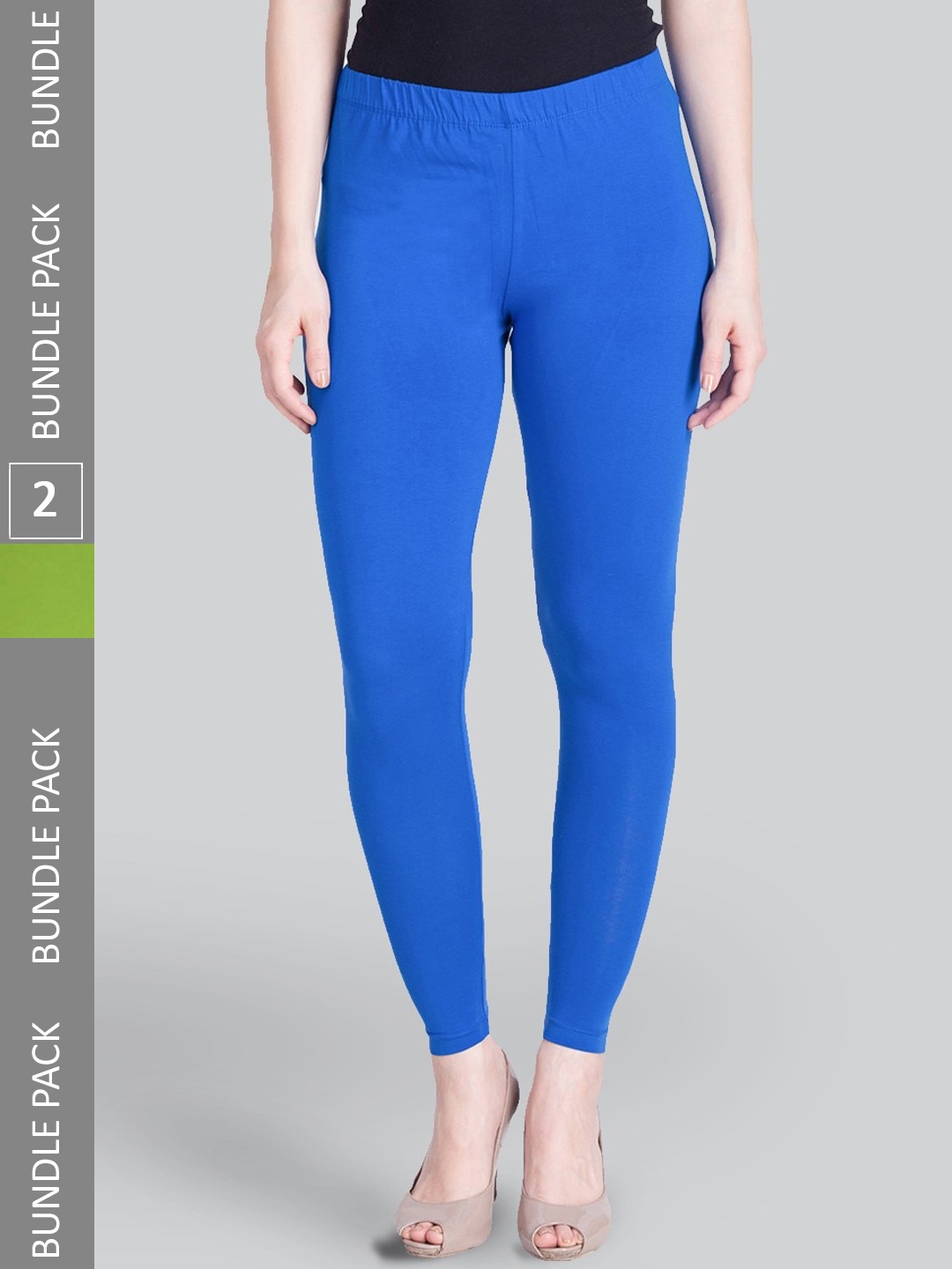 

LYRA Pack Of 2 Ankle-Length Leggings, Green