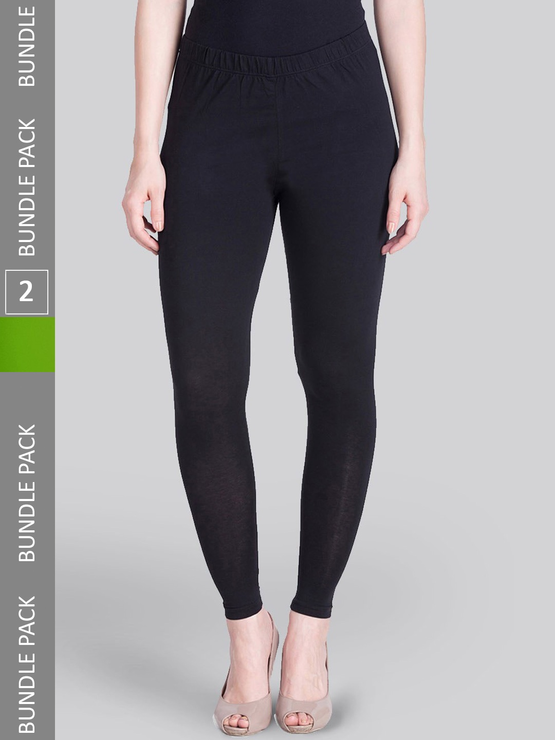 

LYRA Pack Of 2 Ankle-Length Leggings, Green
