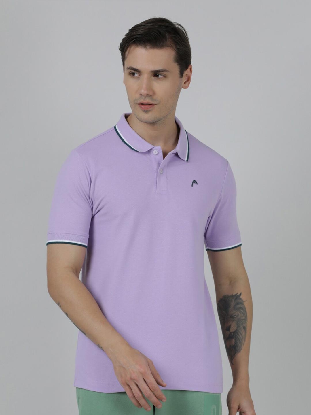

Head Polo Collar Slim Fit T-shirt, Lavender