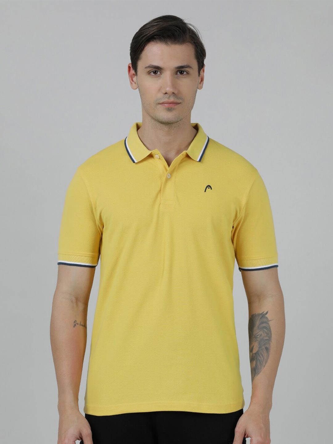 

Head Polo Collar Slim Fit Sports T-shirt, Yellow
