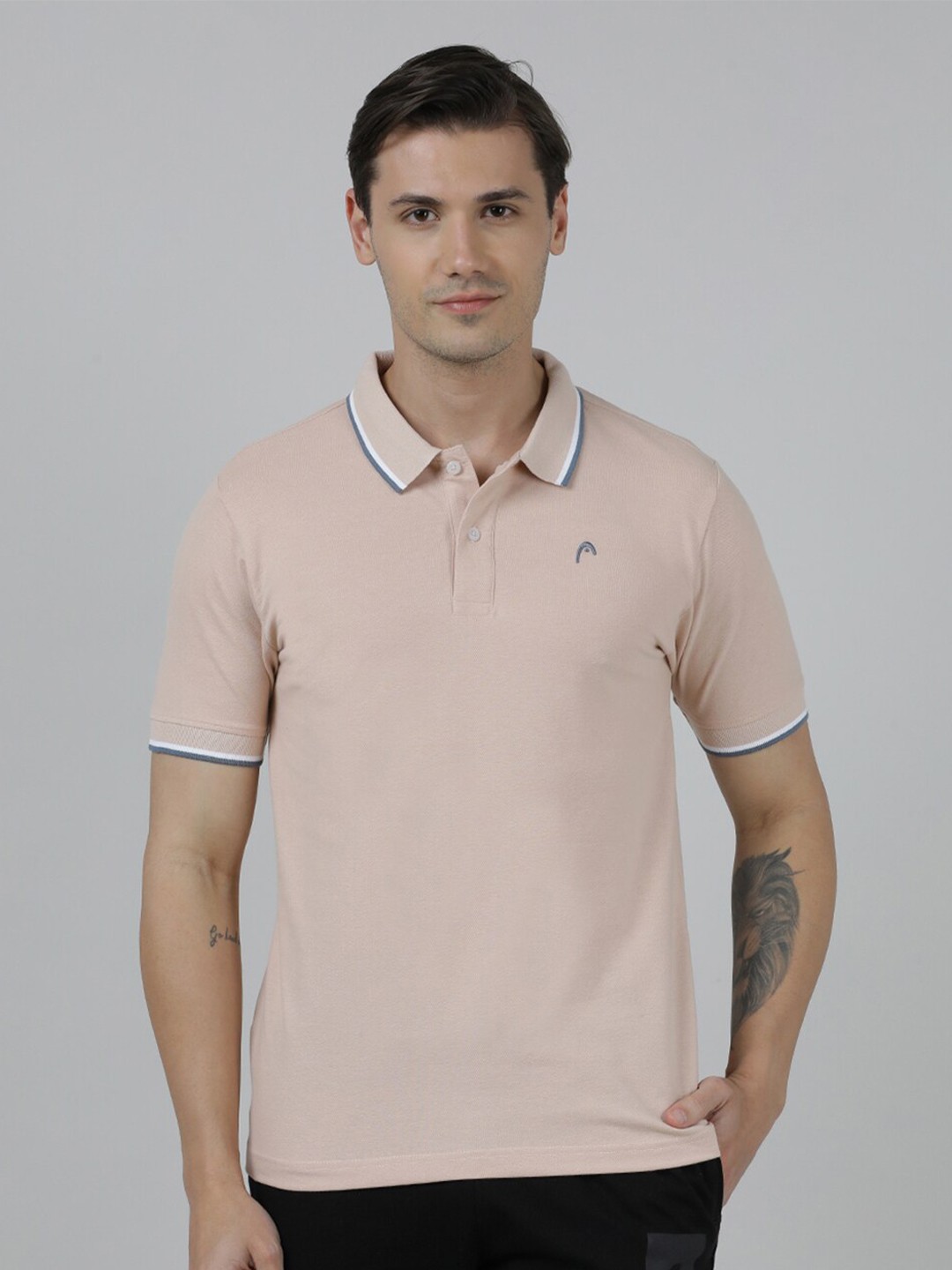 

Head Polo Collar Slim-Fit Sports T-shirt, Pink