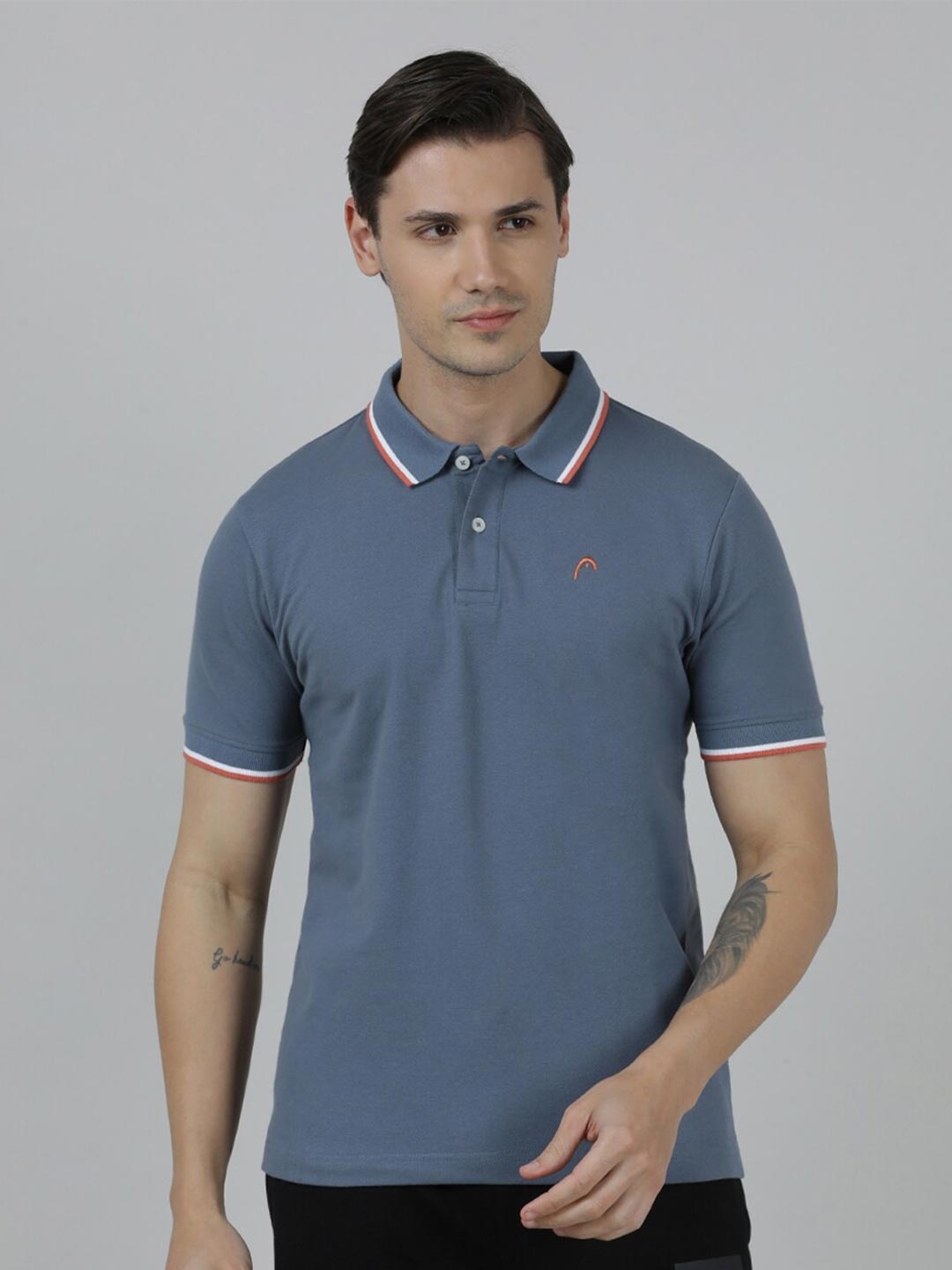 

Head Polo Collar Slim Fit T-shirt, Blue