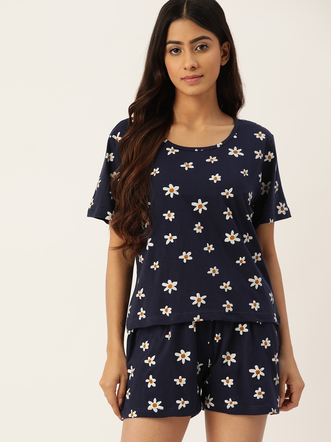 

ETC Pure Cotton Printed Night suit ETC-140-NS, Blue