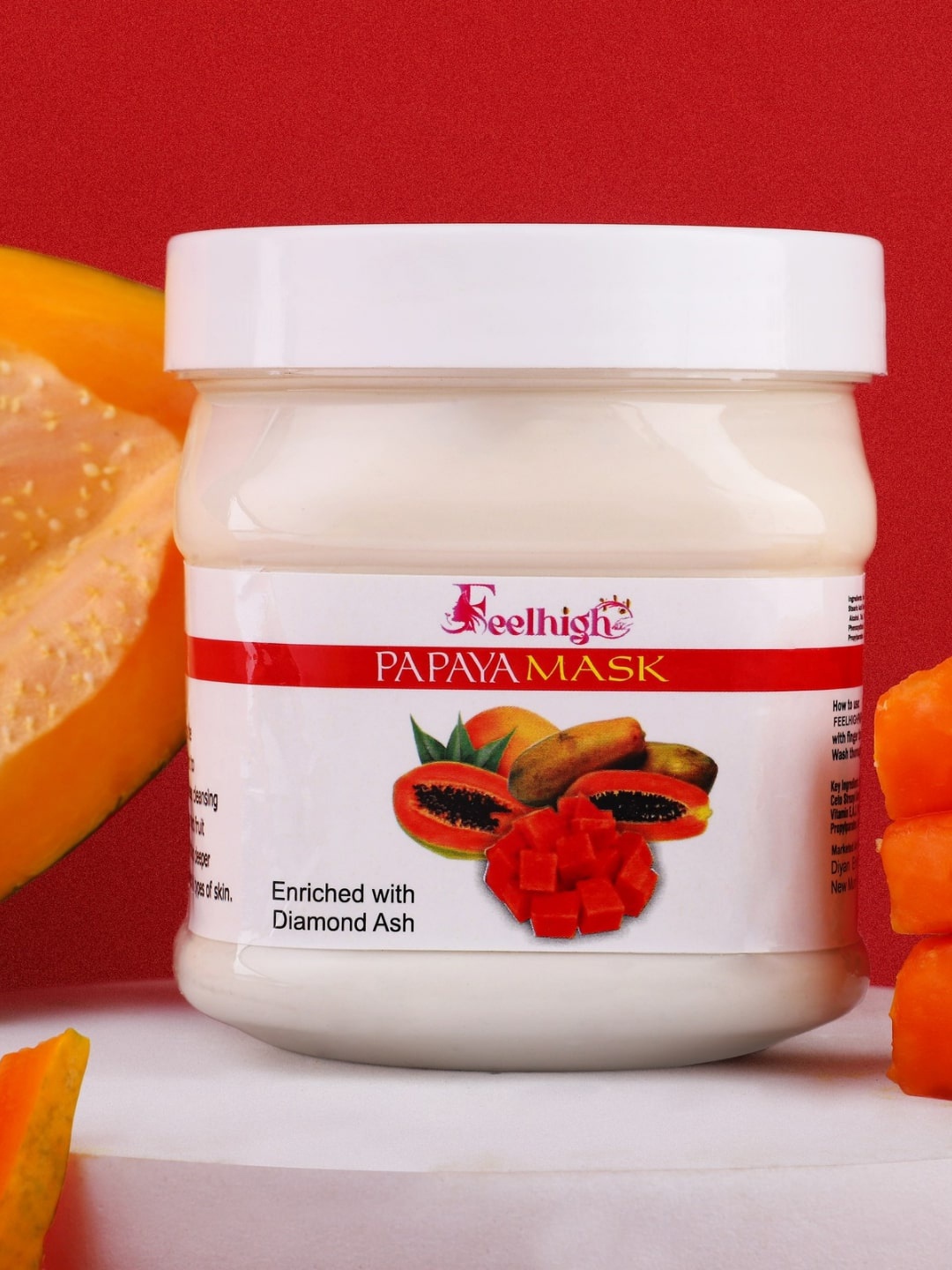 

FEELHIGH Papaya Natural Skin Brightening Face Mask - 500 ml, Off white