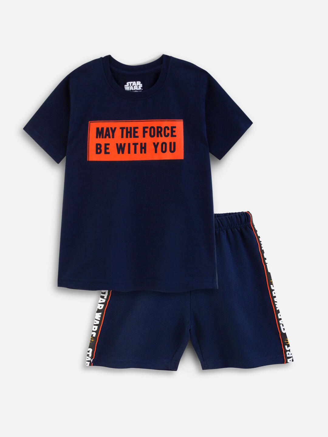 

Nap Chief Kids Star Wars Printed T-shirt with Shorts, Blue