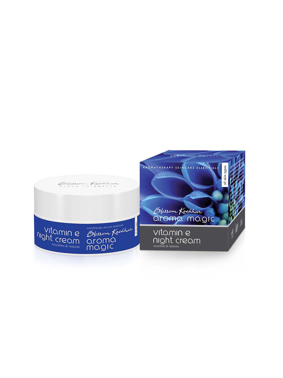 

Aroma Magic Blossom Kochhar Vitamin E Night Cream to Nourish & Restore - 200 g, Blue