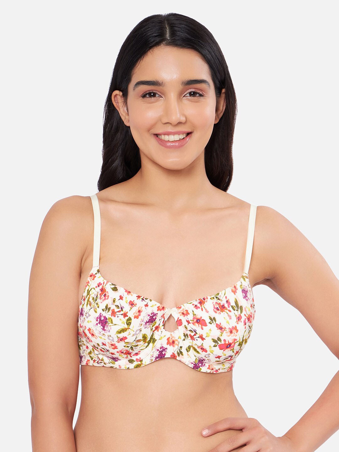 

Amante Printed Padded Wired Elegant Dream T-Shirt Bra - BRA92101, Cream