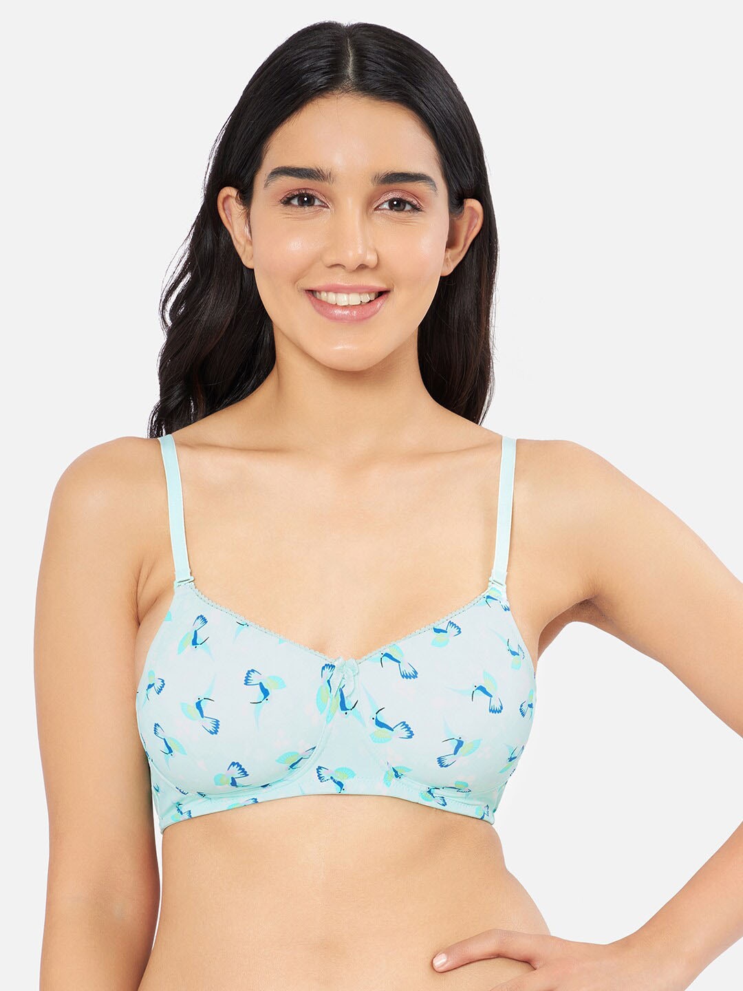 

Amante Printed Padded Wirefree Smooth Elegance T-Shirt Bra - BRA92301, Blue