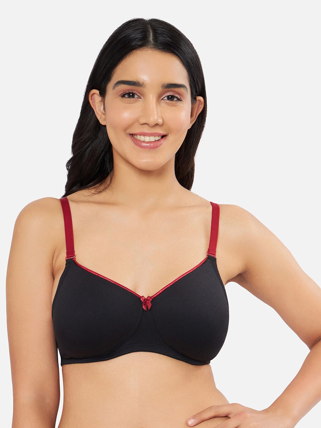 

Amante Solid Padded Wirefree Comfort Dream T-shirt Bra - BRA91901, Black