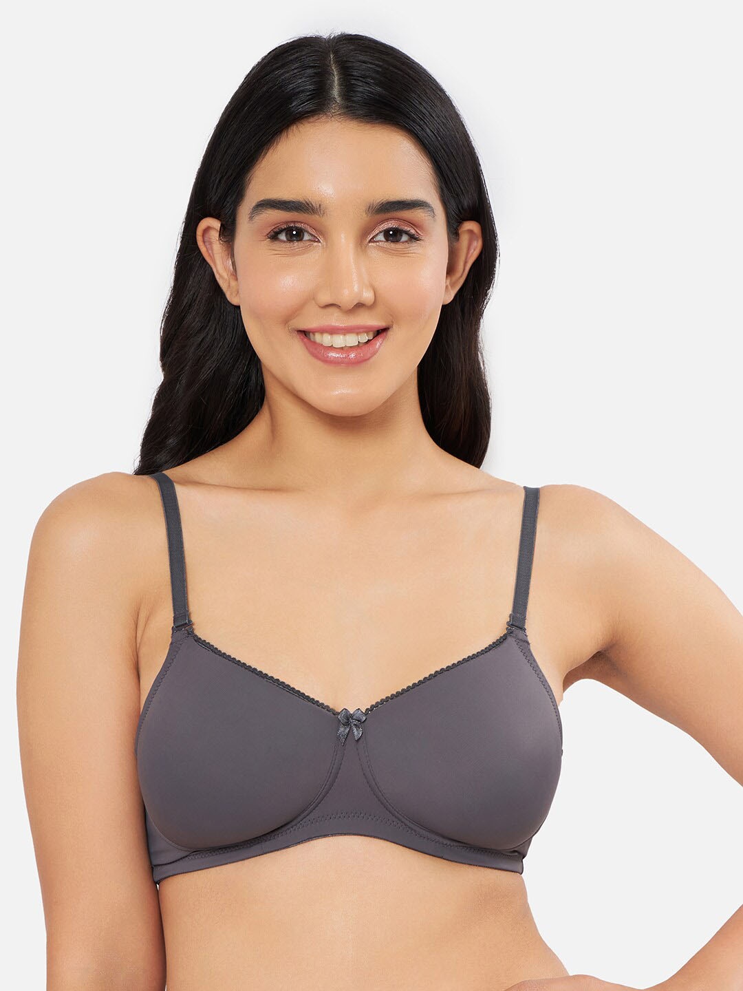 

Amante Solid Padded Wirefree Smooth Elegance T-shirt Bra - BRA92301, Grey