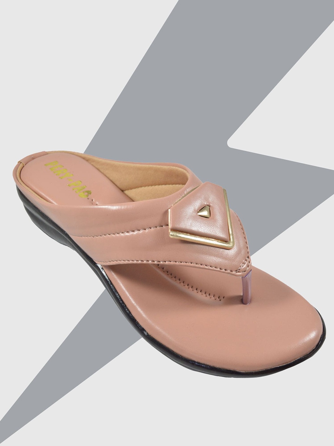 

PERY PAO Embellished T-Strap Flats, Pink