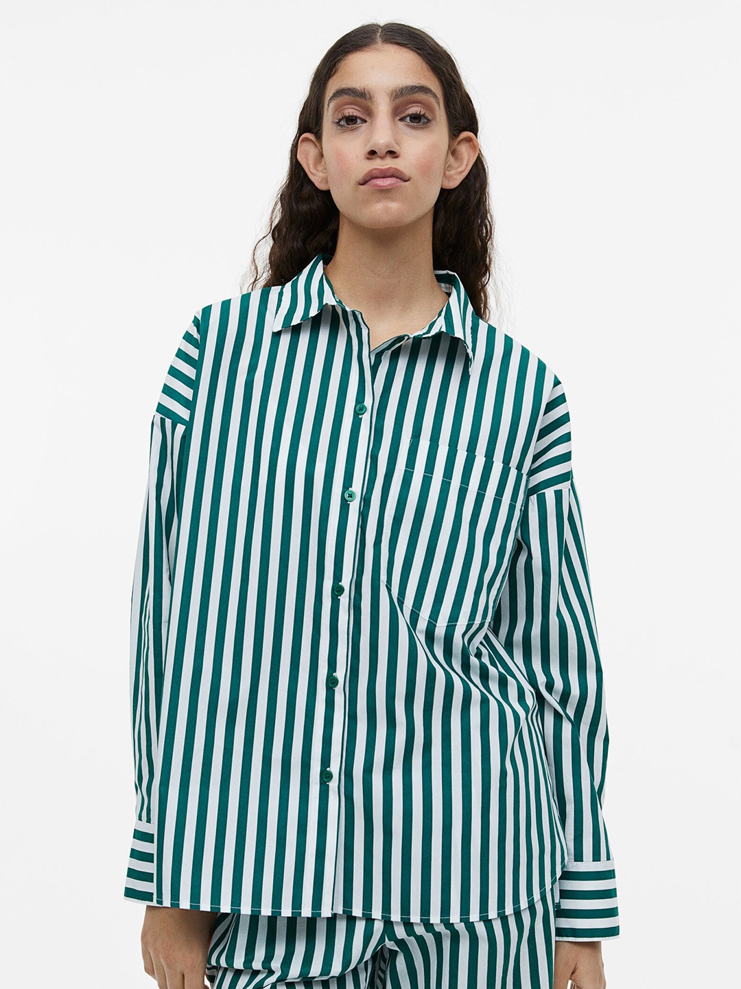 

H&M Cotton Shirt, Green