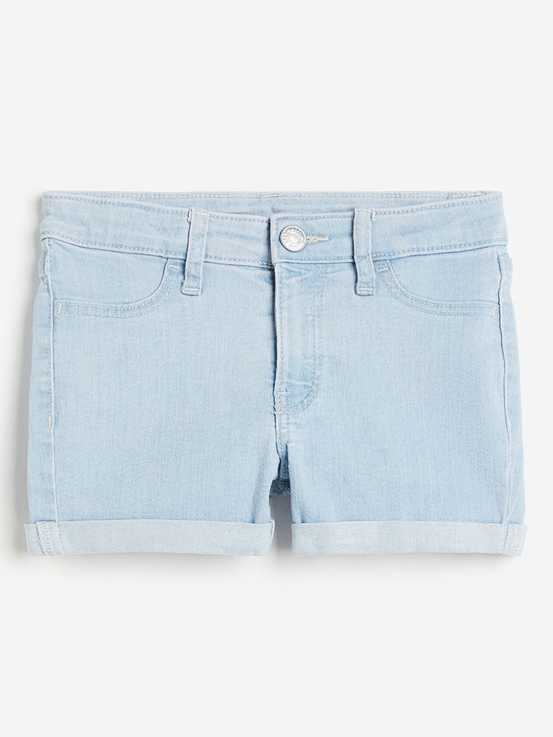 

H&M Superstretch Denim Shorts, Blue