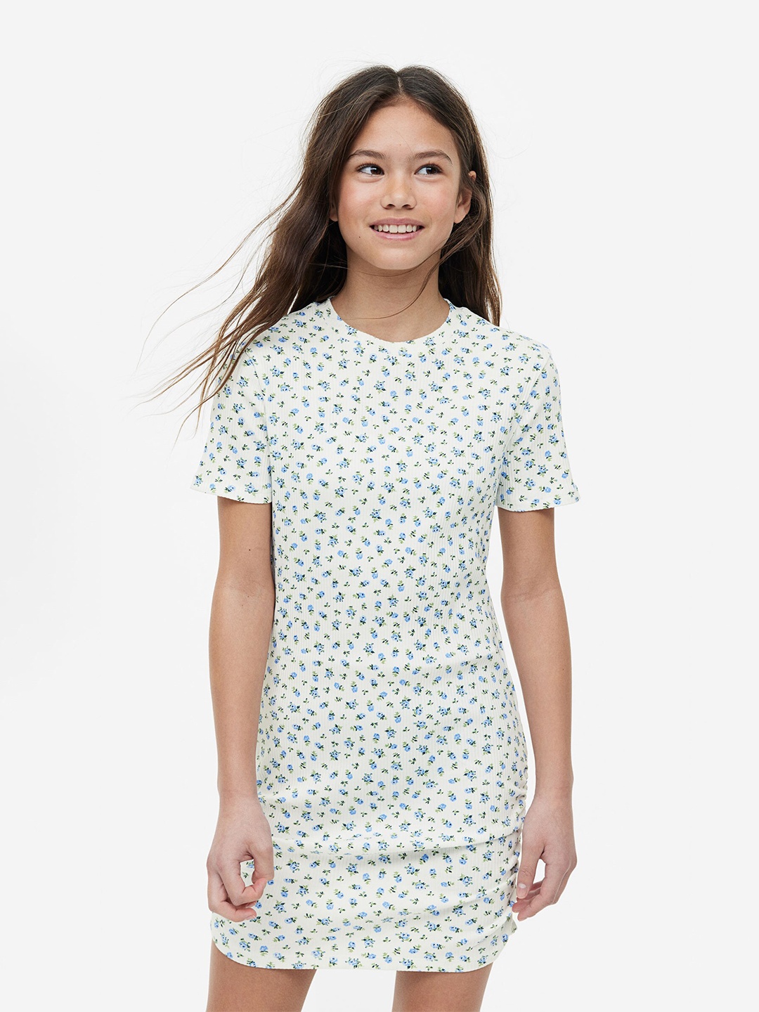

H&M Girls Gathered Dress, Green
