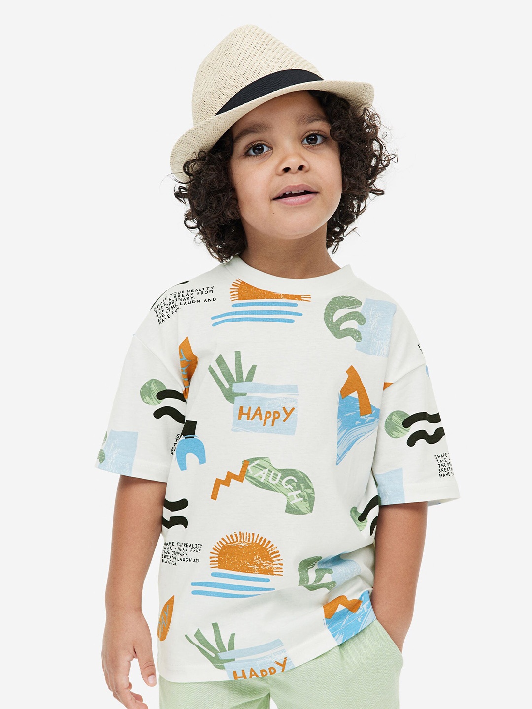

H&M Boys Oversized Jersey T-Shirt, Multi