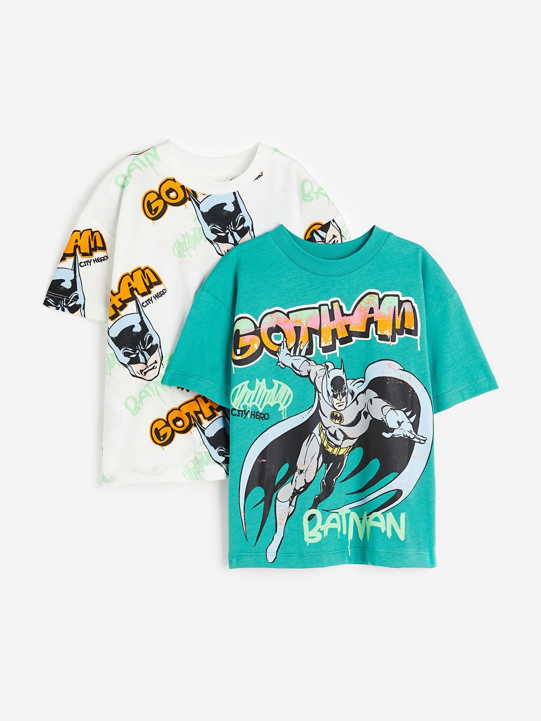 

H&M Boys 2-Pack Oversized T-Shirts, Multi