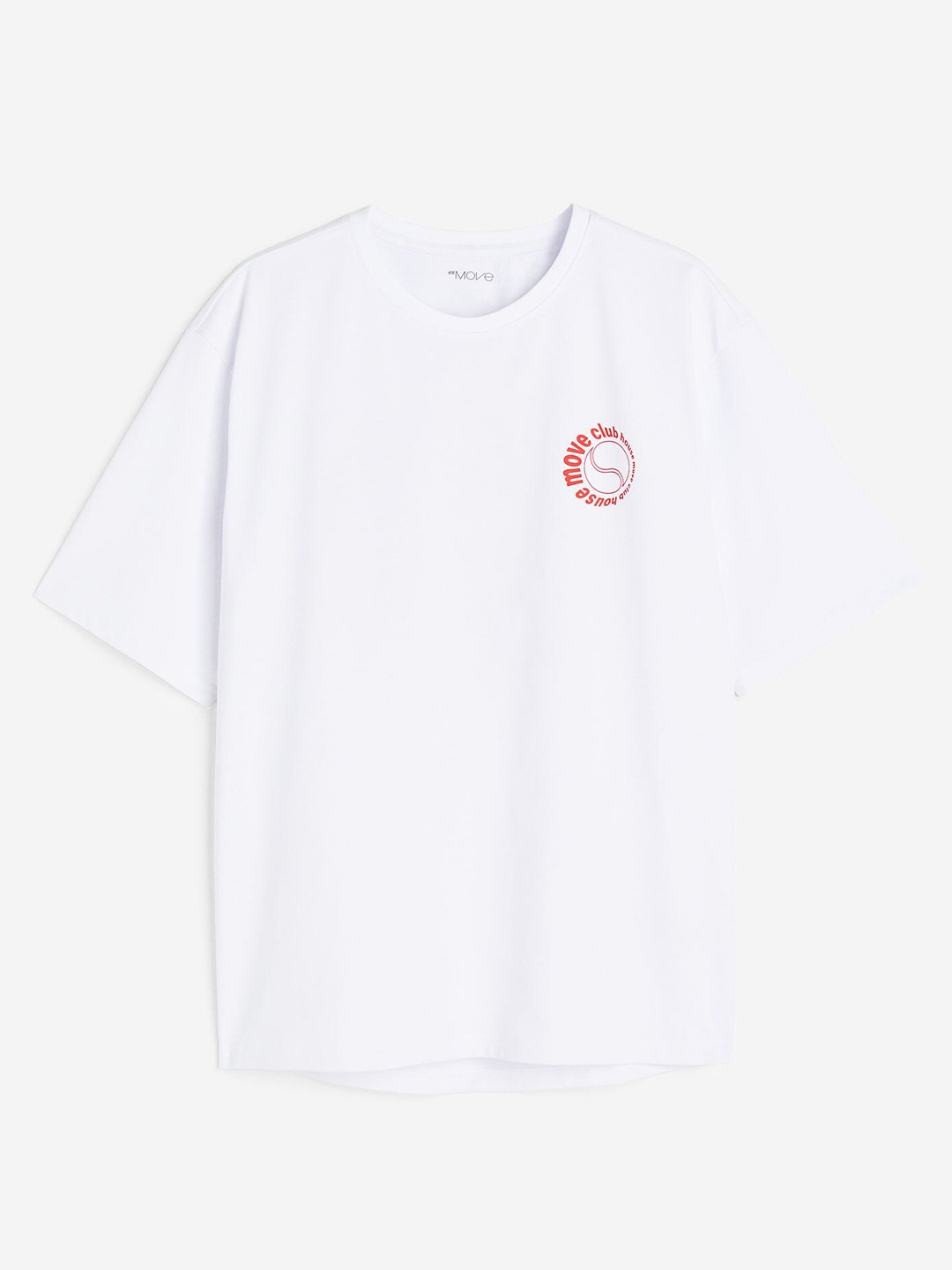 

H&M Men Printed DryMove Sports Top, White