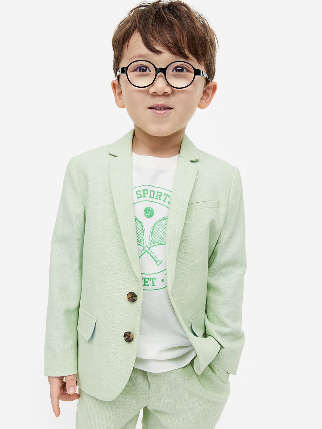 

H&M Boys Pure Cotton Jacket, Green