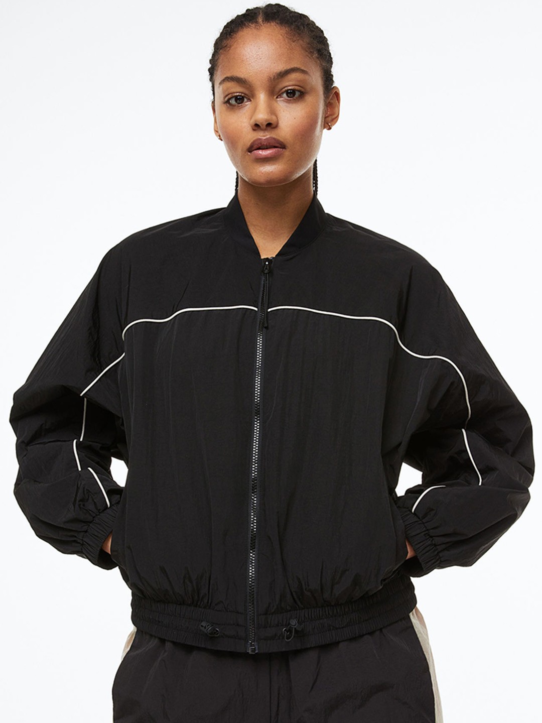 

H&M Water-repellent Sports Jacket, Black
