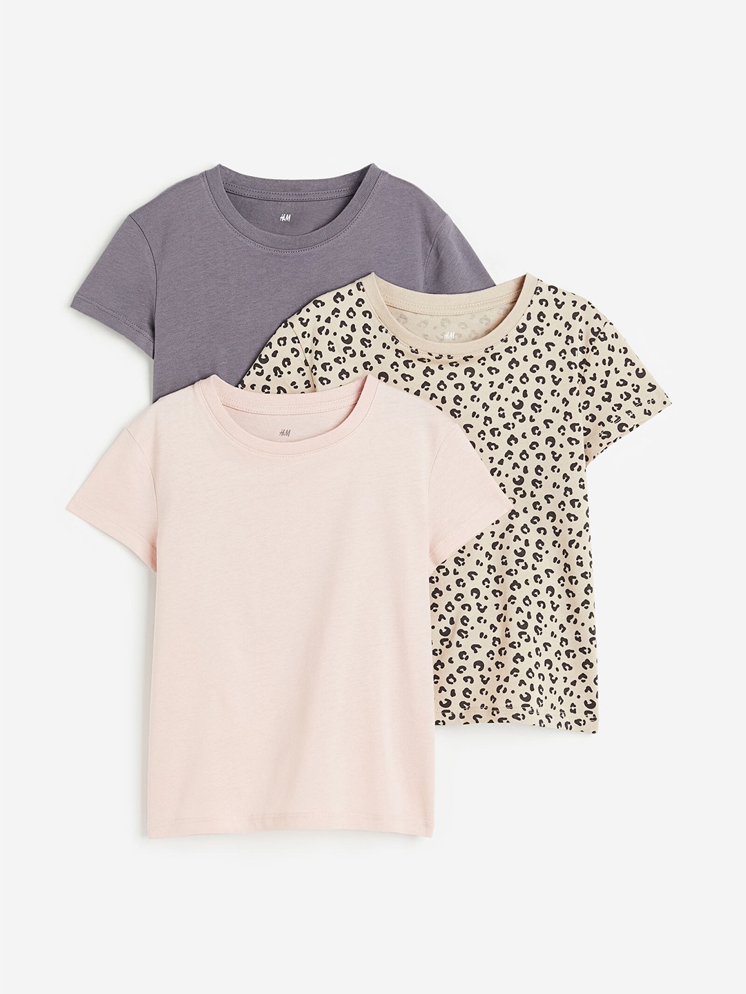 

H&M 3-Pack Cotton Tops, Beige