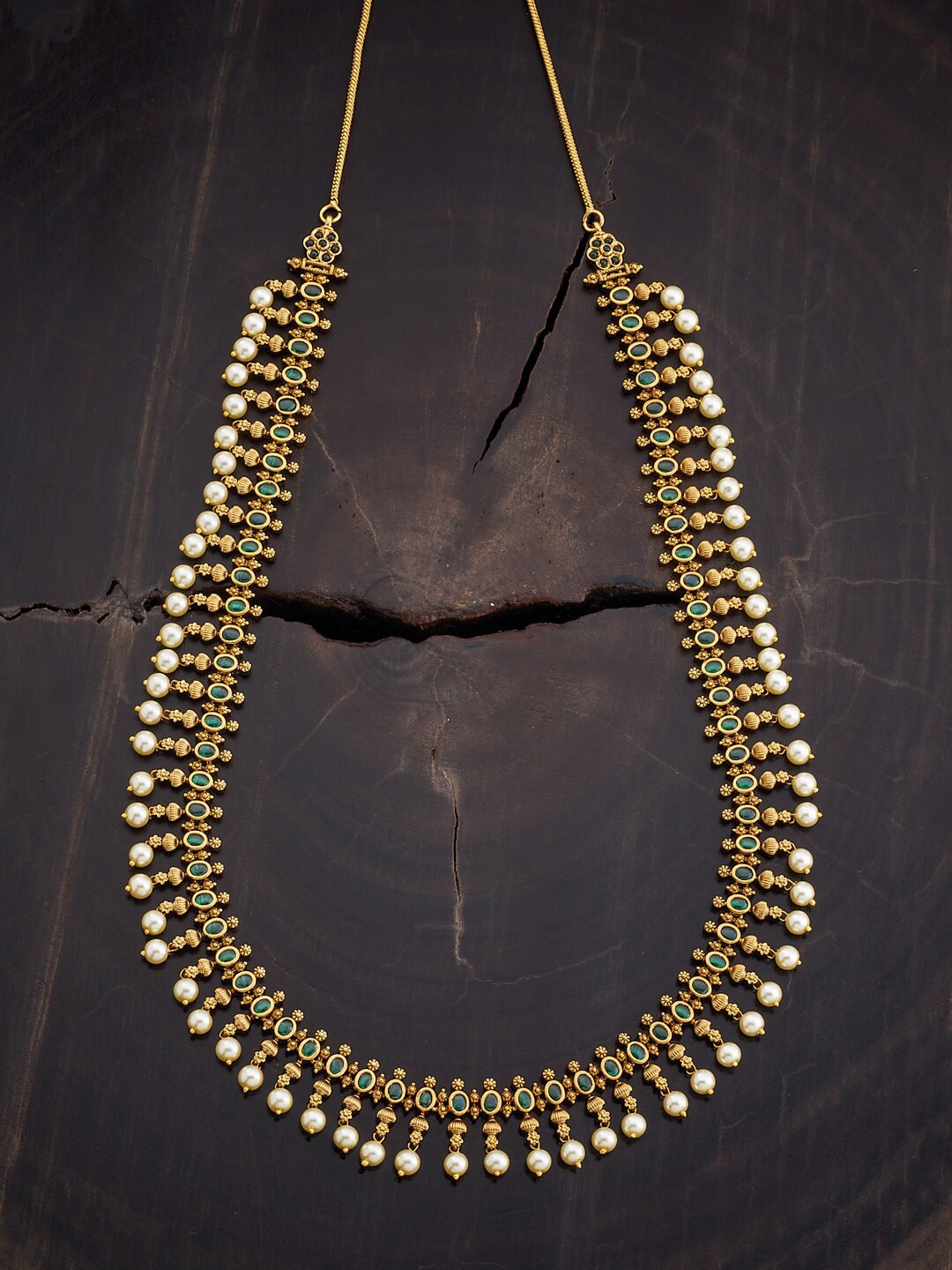 

Kushal's Fashion Jewellery Copper Antique Necklace, Gold