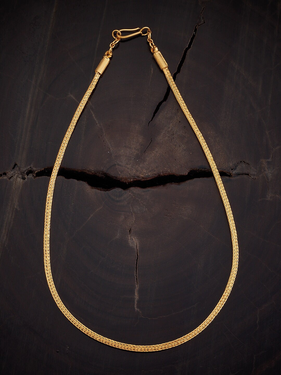 

Kushal's Fashion Jewellery 92.5 Pure silver Gold Plated Temple Chain