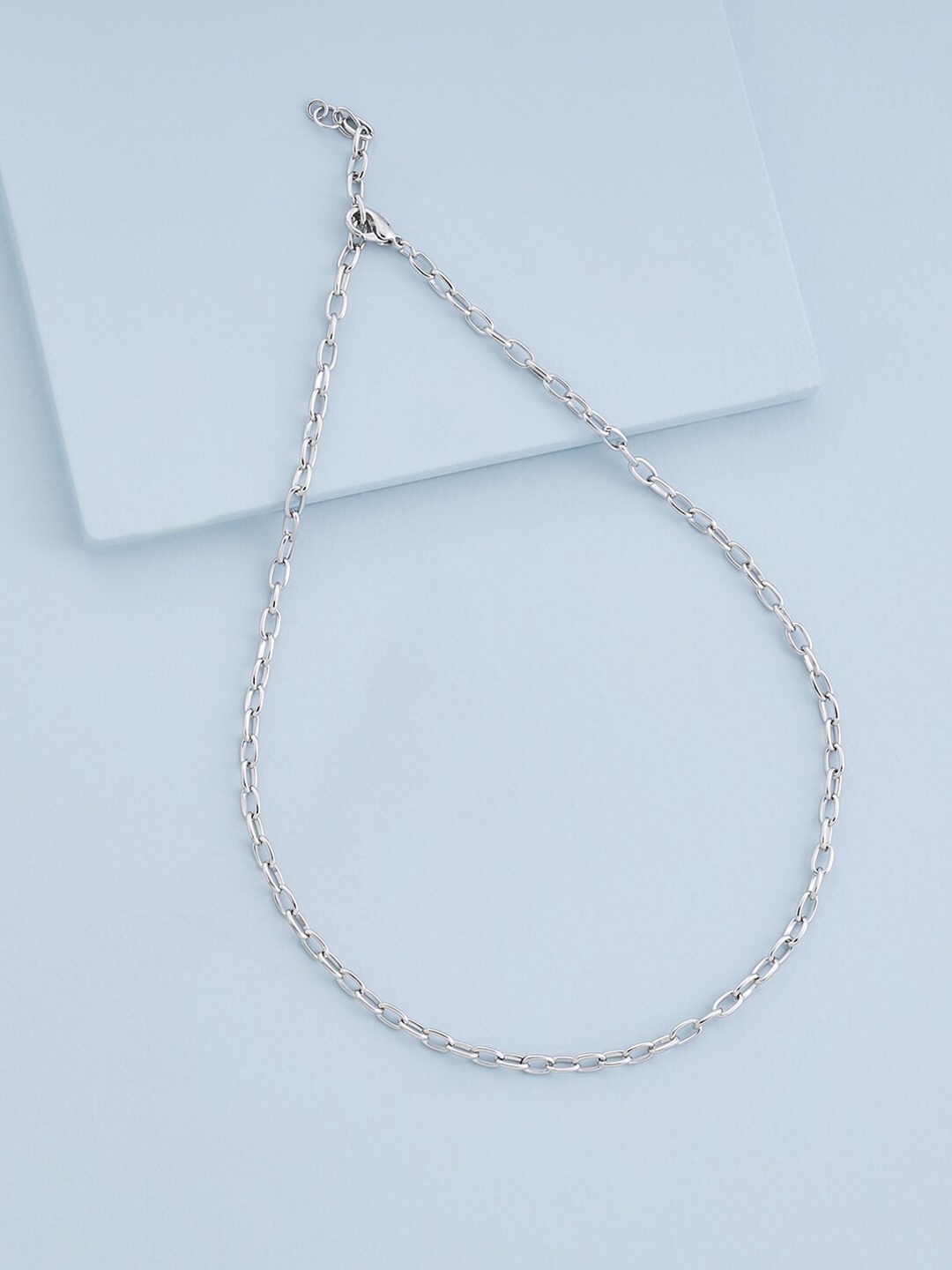 

Kushal's Fashion Jewellery Rhodium-Plated Link Chain, Silver