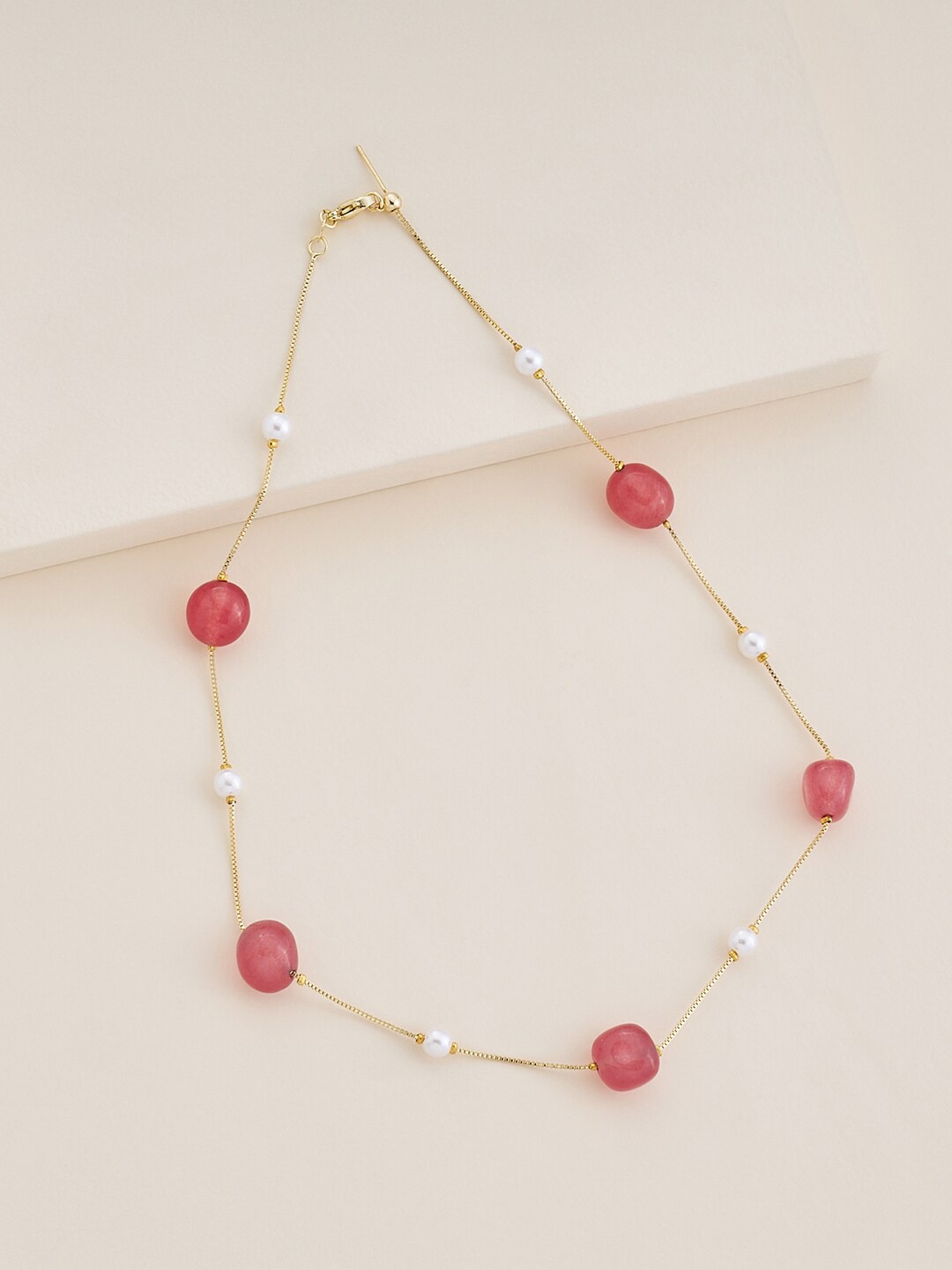 

Kushal's Fashion Jewellery Gold-Plated Stone Studded Chain